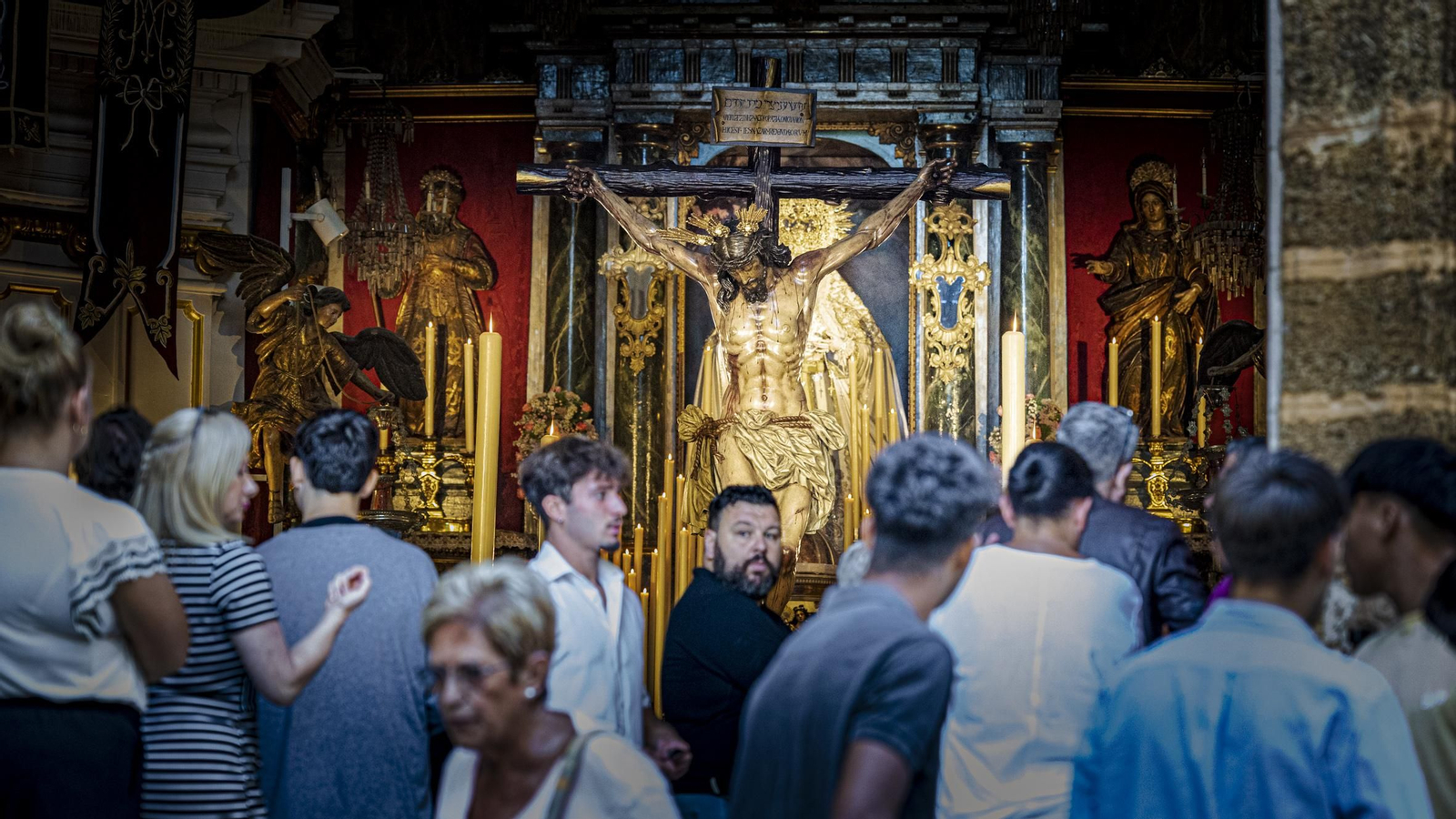 Las imágenes del Cristo de la Misericordia de la cofradía de La Palma después de su restauración
