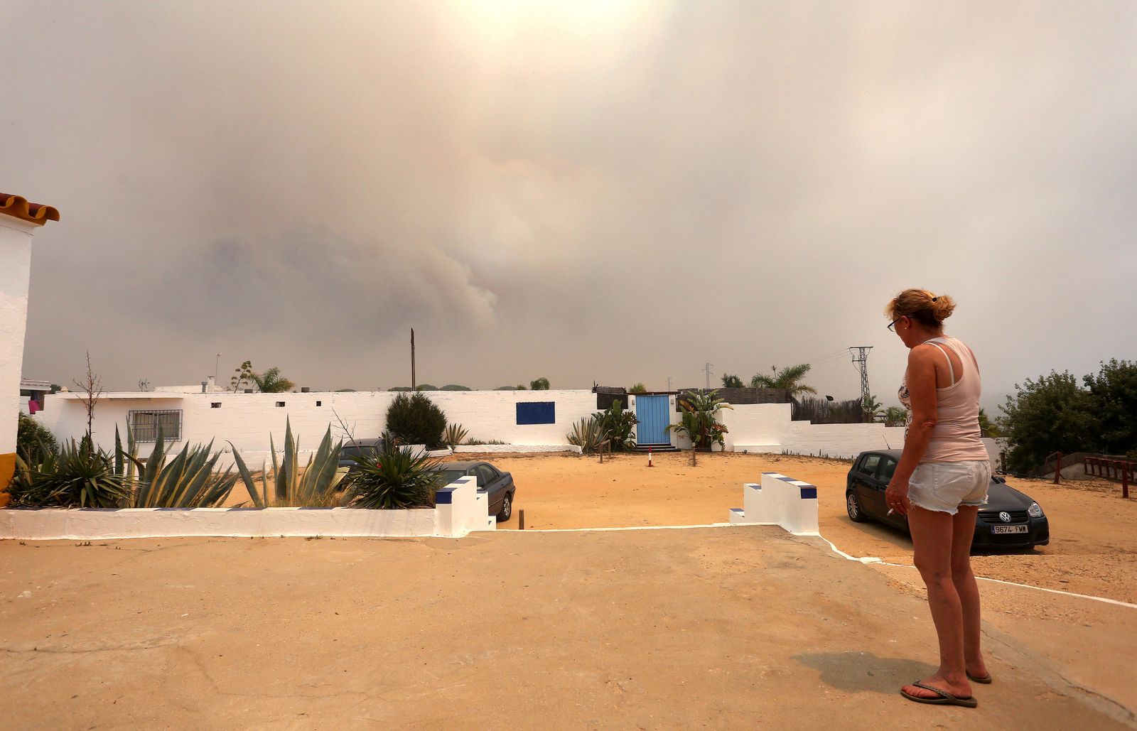 Las consecuencias del incendio en Mazagón