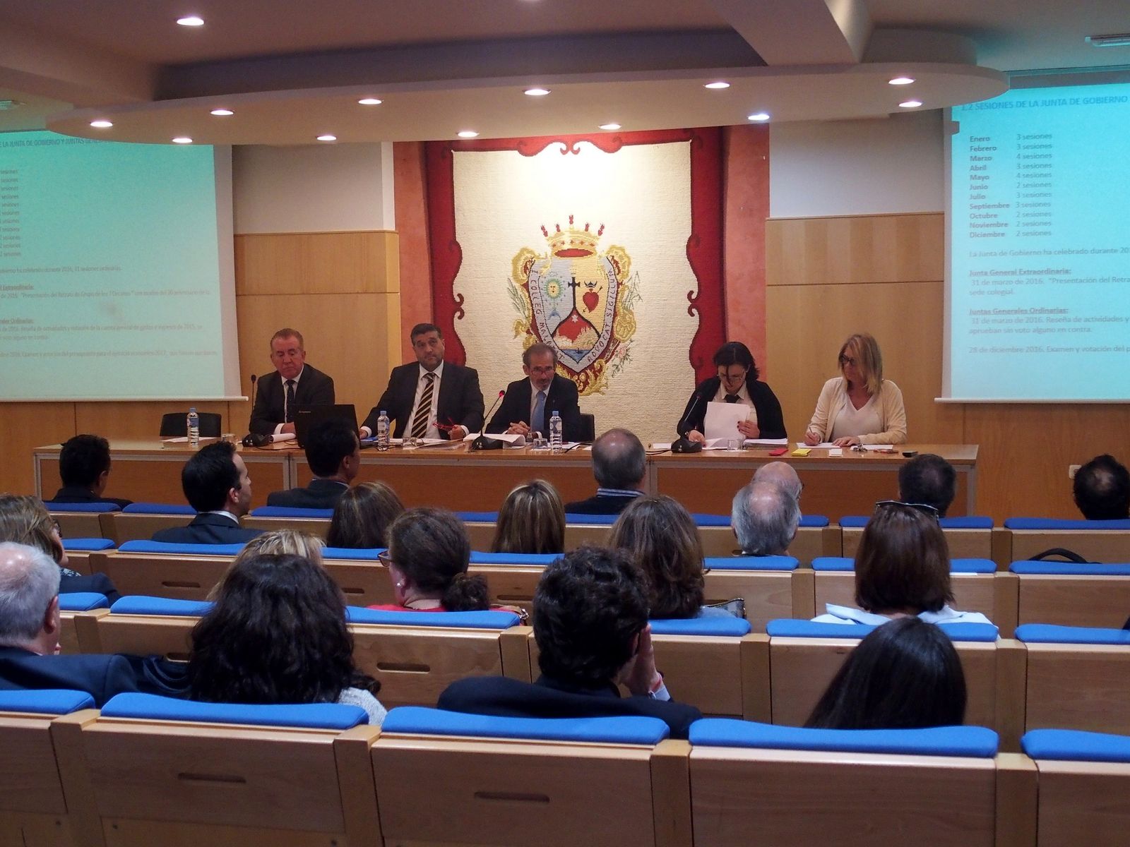 Una junta de gobierno del Colegio de Abogados de Málaga.