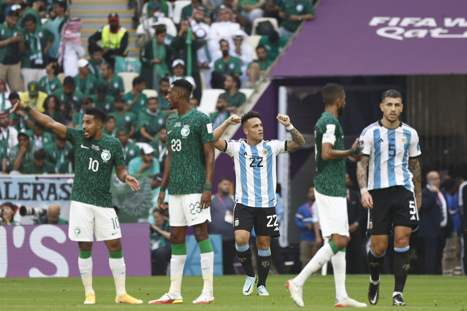 Las imágenes del Artentina - Arabia Saudí en el Mundial de Qatar
