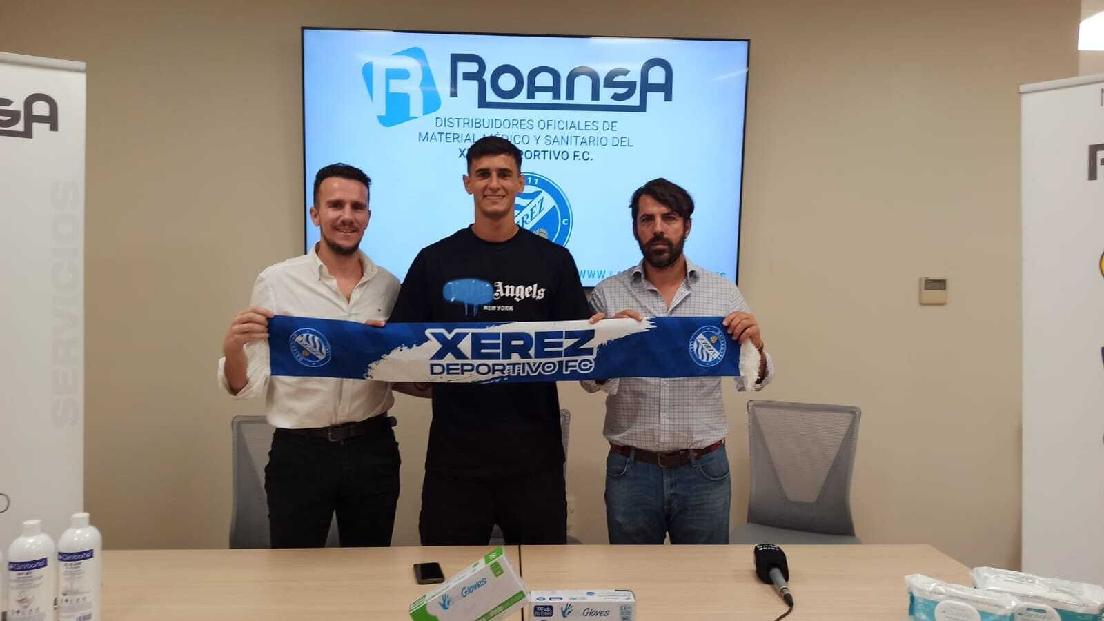 Matías Ramos, junto a Edu Espada y el exjugador del Xerez DFC César Corrales.