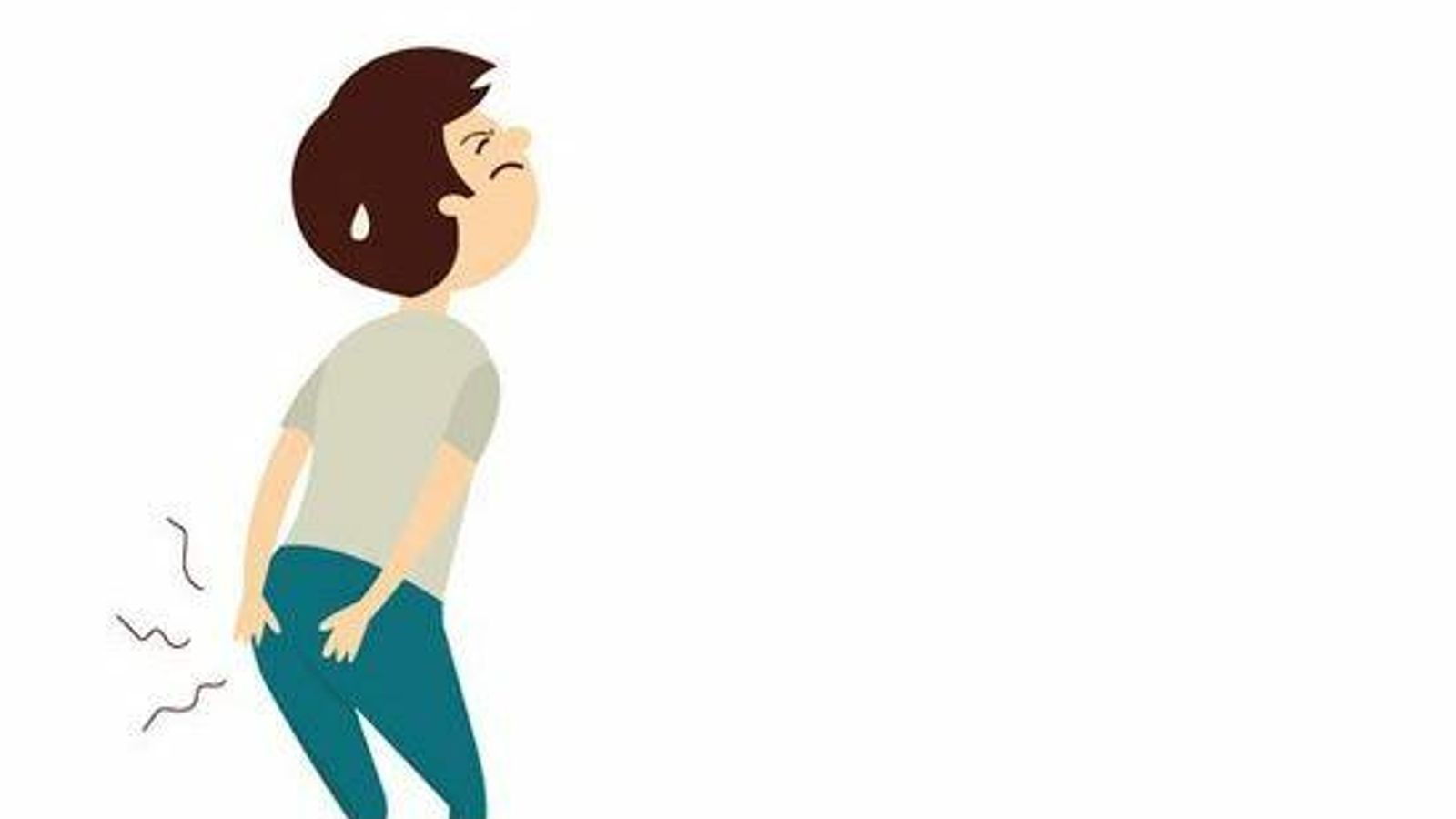 Viñeta de un dolor de glúteo.