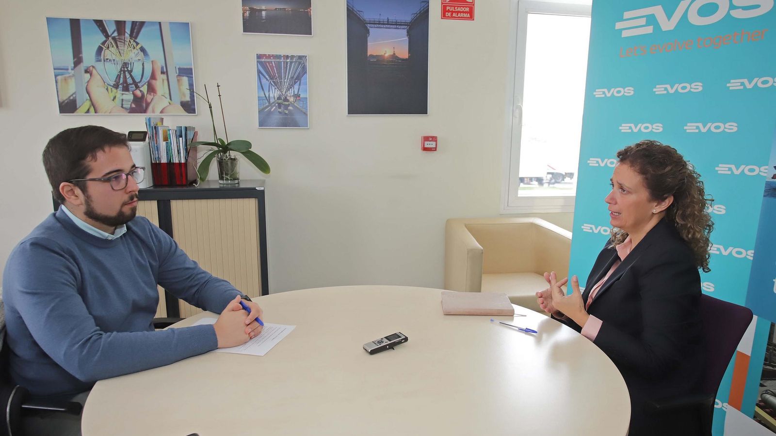 Belén Gestoso, directora general de Evos Algeciras, durante la entrevista