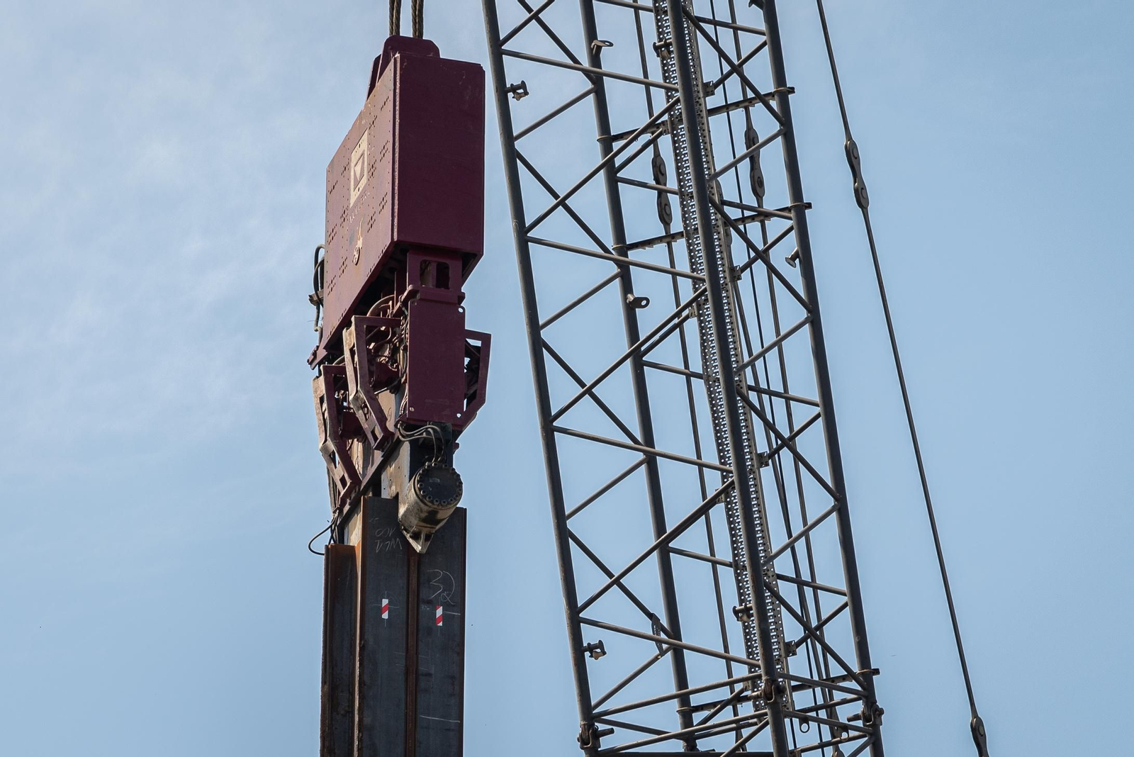 Imágenes de a obra de ampliación del muelle sur del Puerto de Huelva