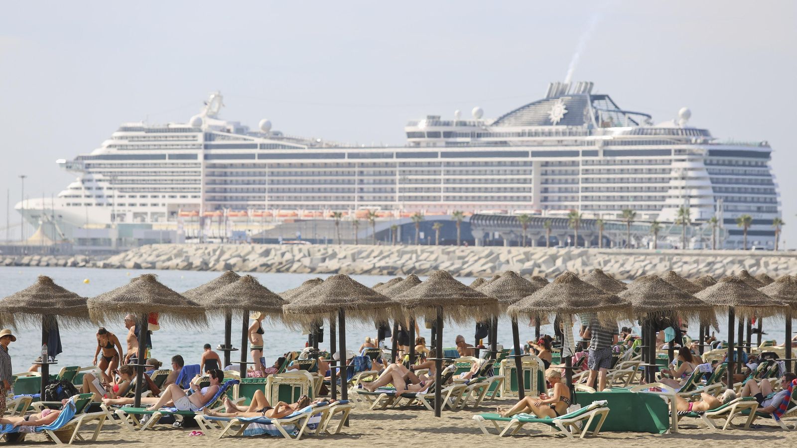 La playa de La Malagueta.