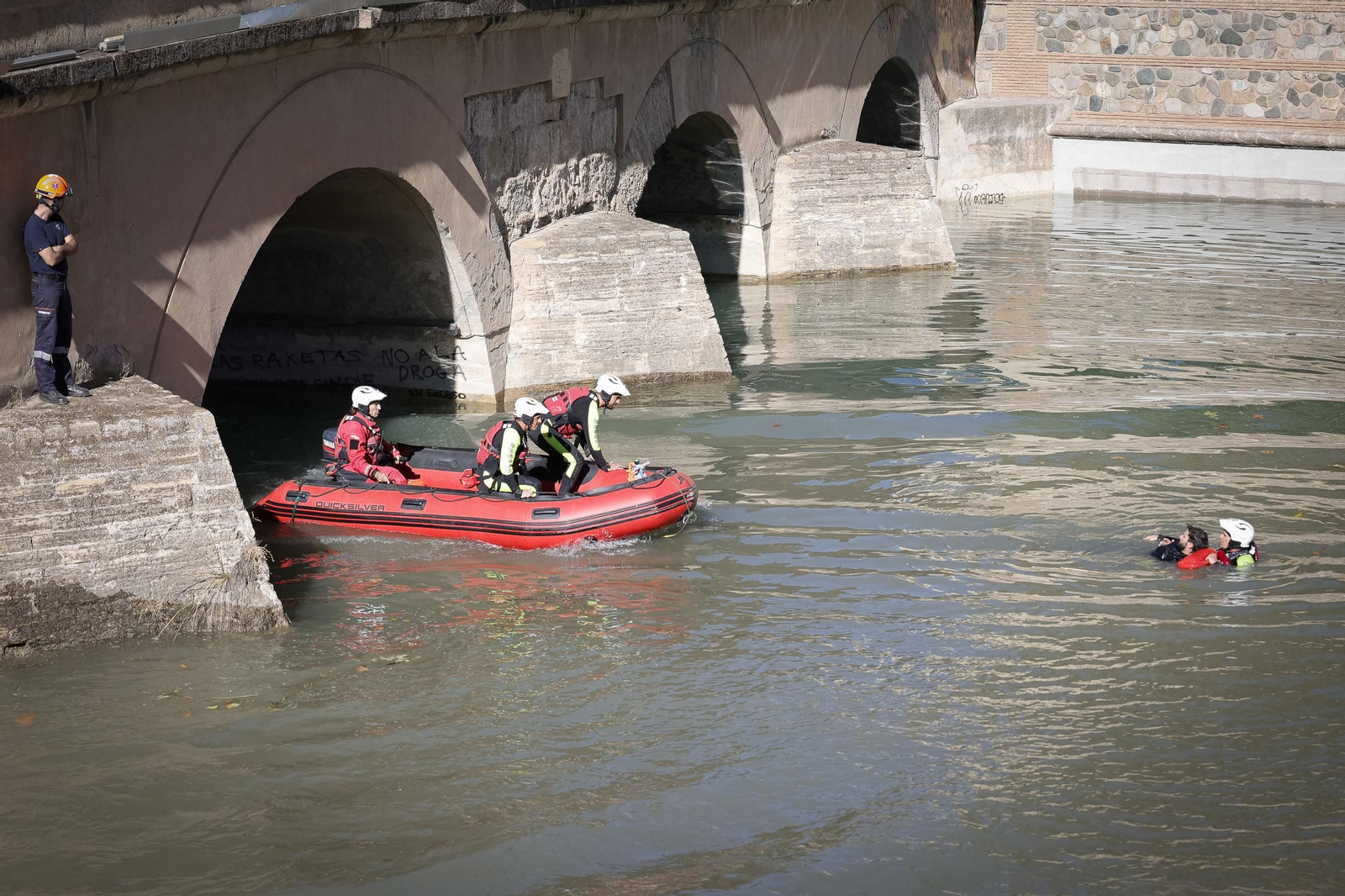El simulacro ante una inundación en Granada, en imágenes