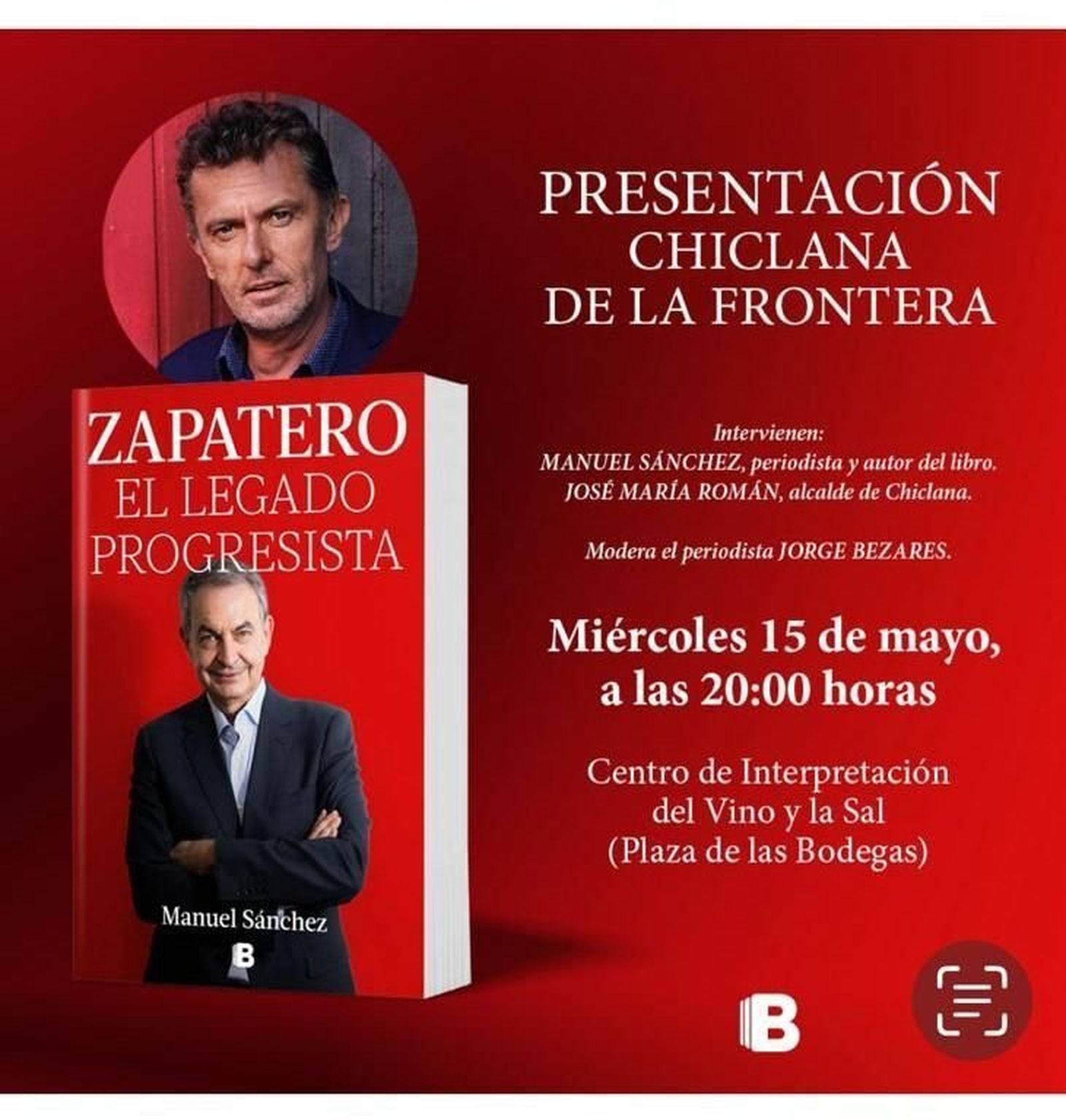 El acto tendrá lugar a las 20 horas.