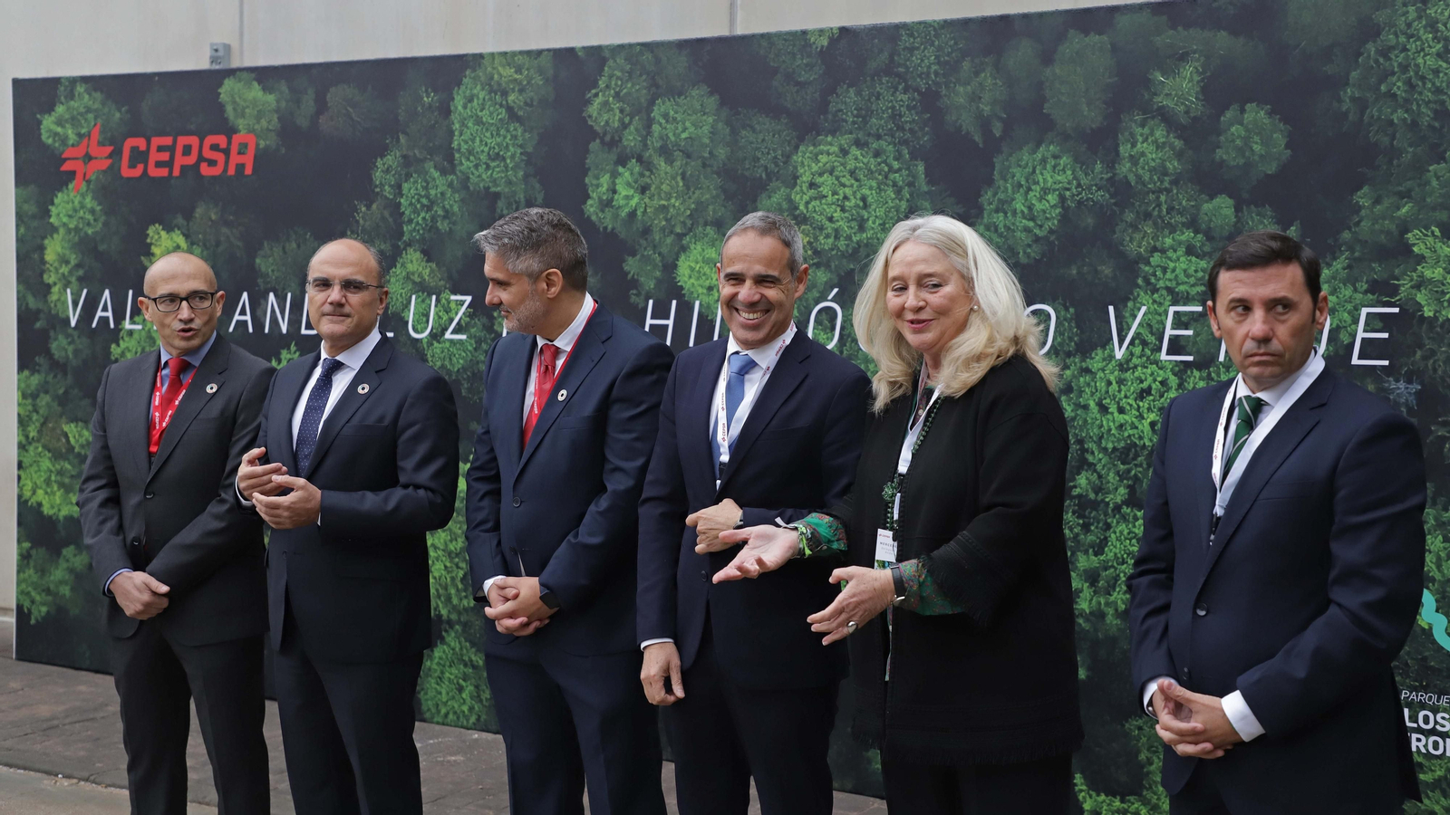 Fotos de la presentación del proyecto Valle andaluz de hidrógeno verde de Cepsa