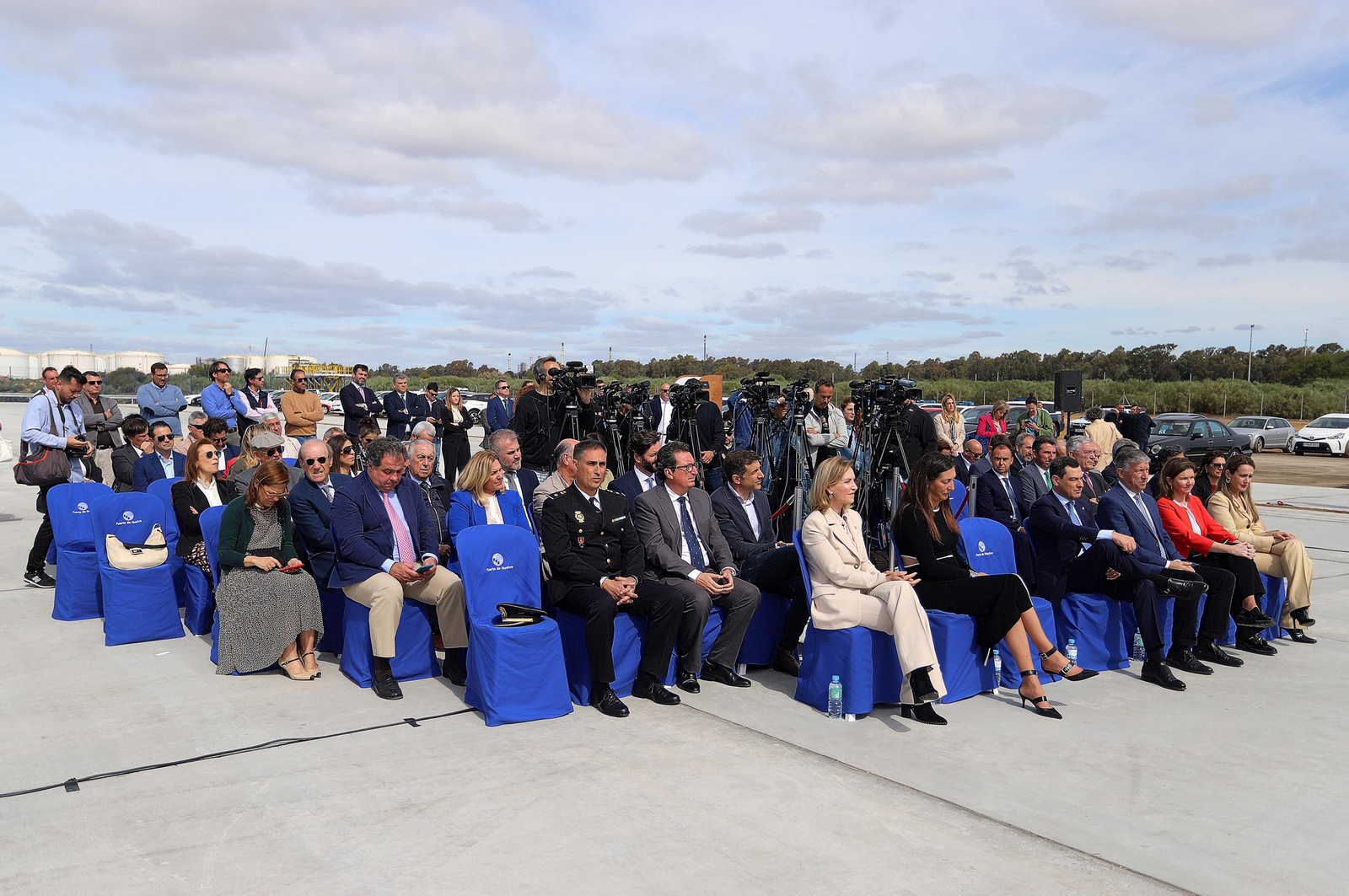Imágenes de la inauguración de la ampliación norte del Muelle Sur del Puerto de Huelva