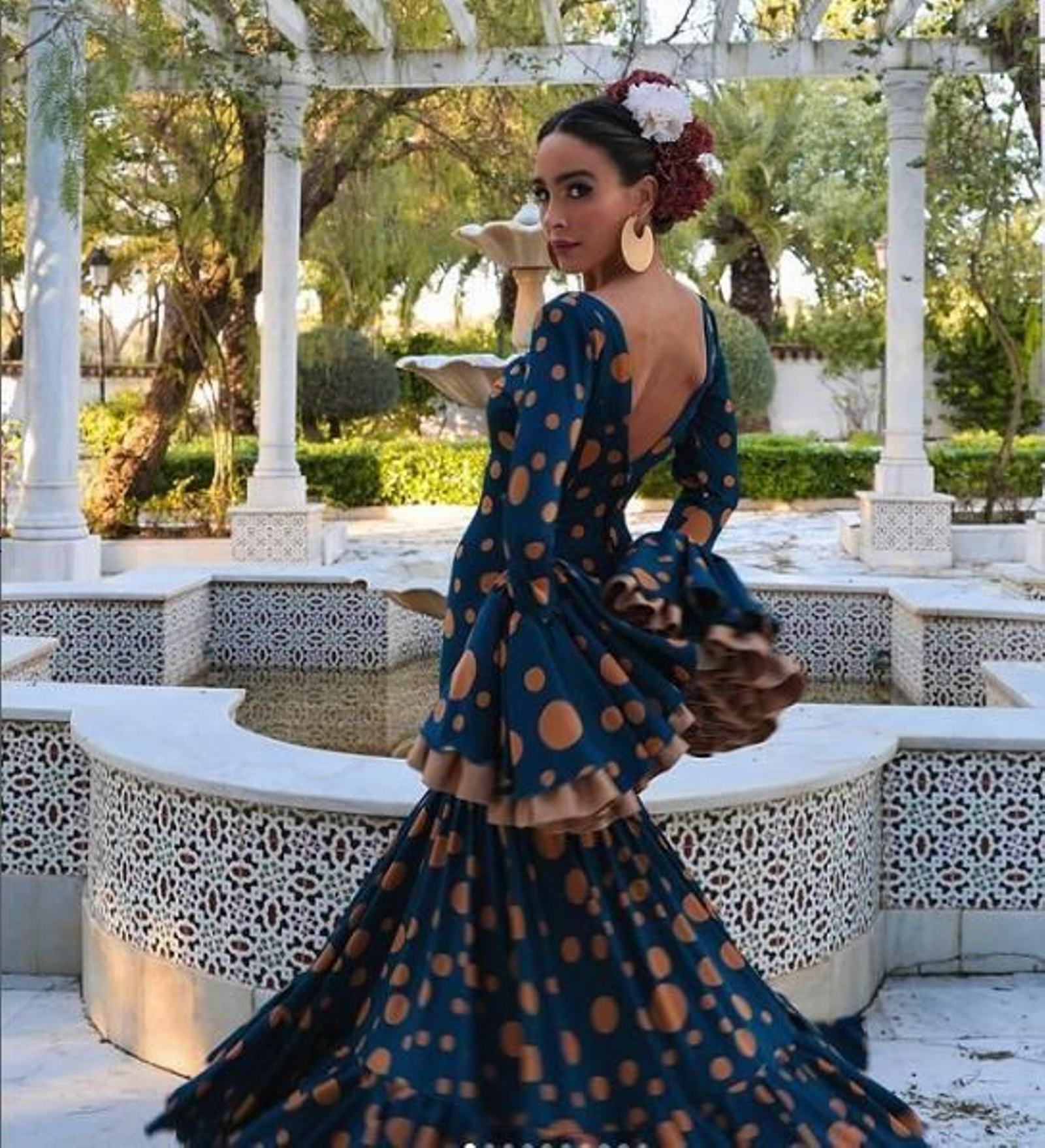 Rocío Osorno con un traje de flamenca de su nueva colección.