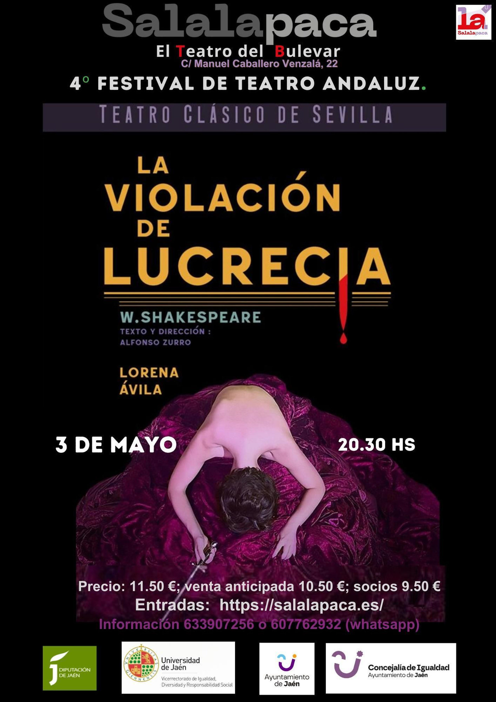 El poema de William Shakespeare toma forma de monólogo feminista en esta obra.