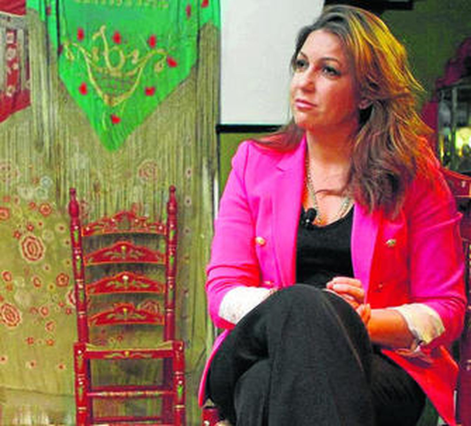 La artista durante una pasada entrevista.