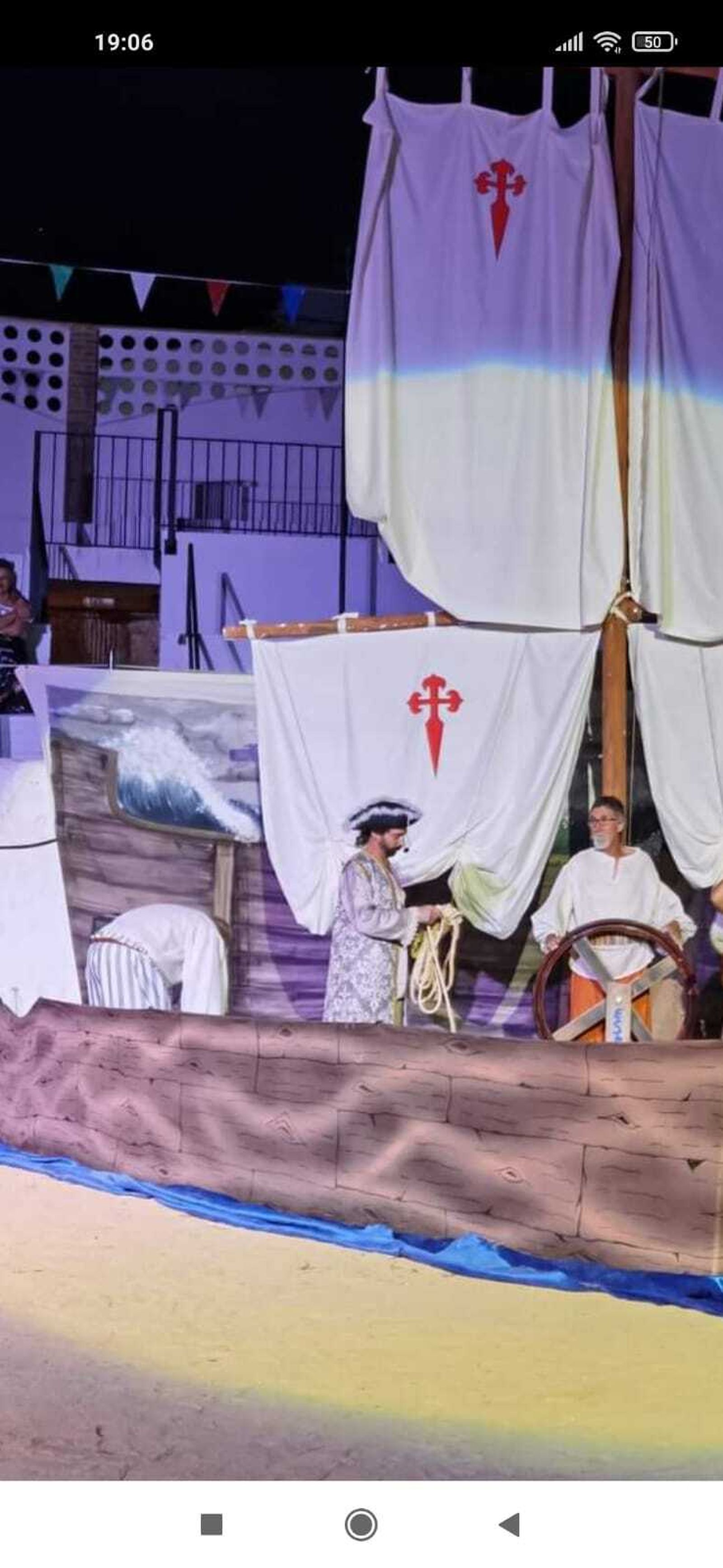 Escena de la recreación.