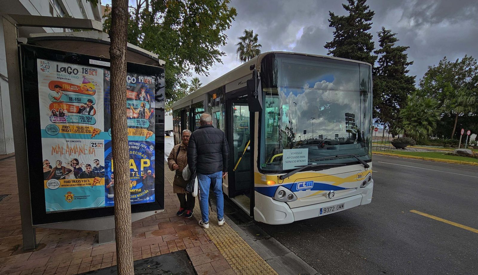 Fotos de la huelga de autobuses en Algeciras