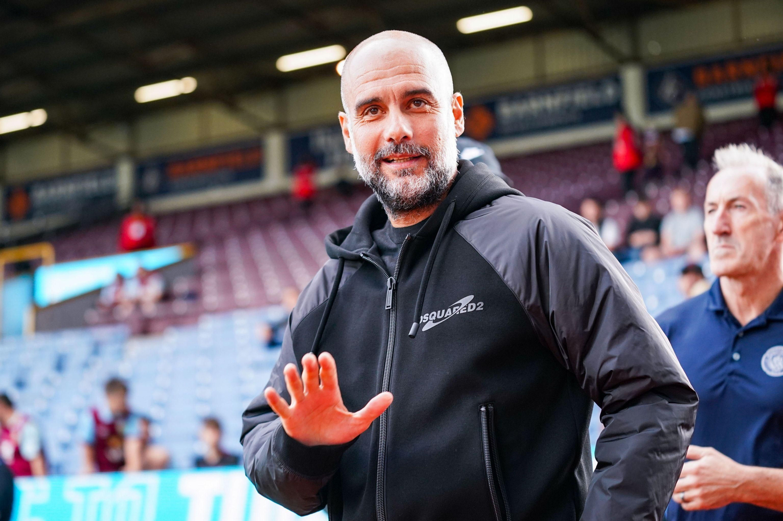 Guardiola, en el último partido del City en la Premier.