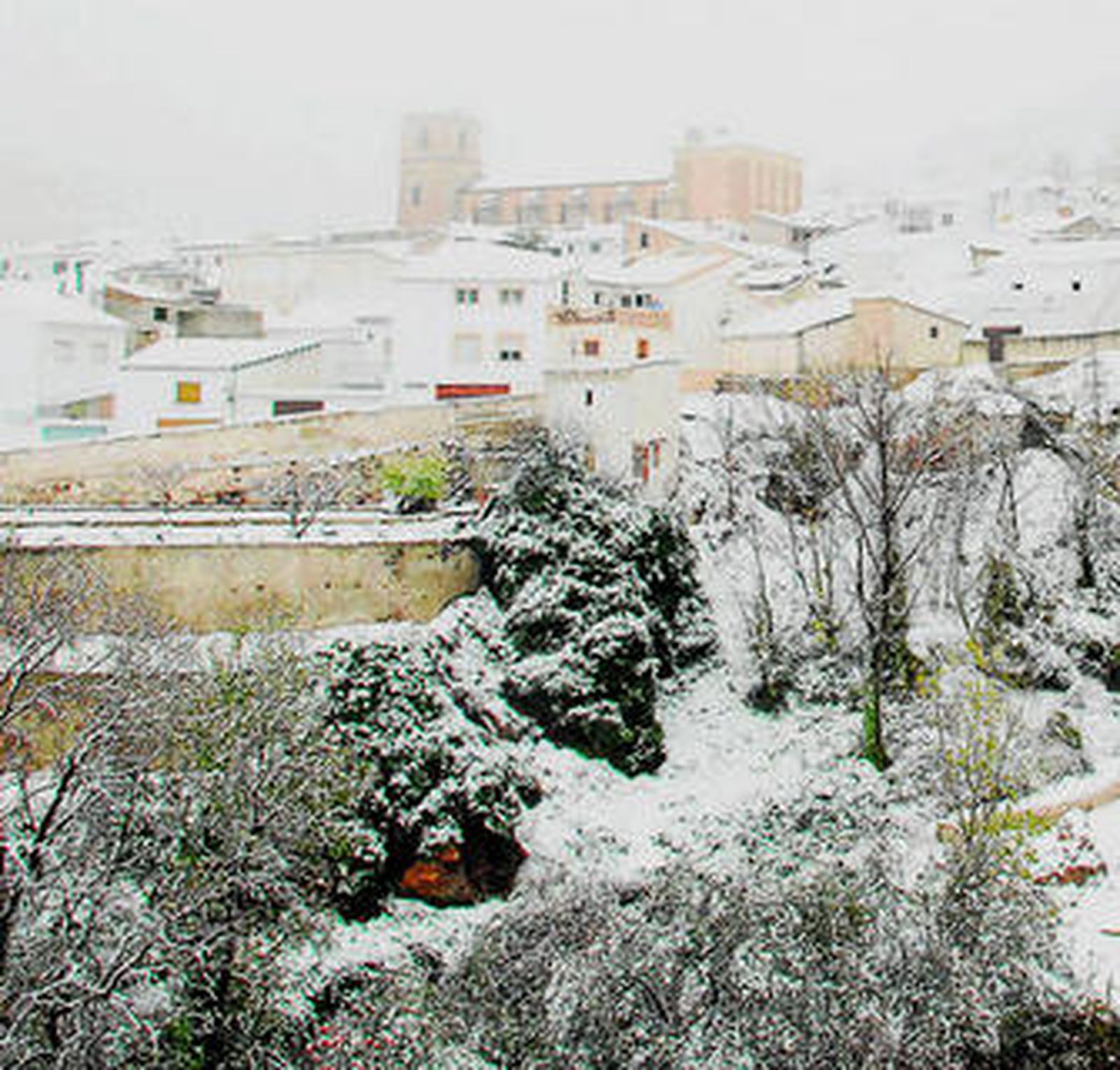 El municipio de Vélez-Blanco amaneció ayer nevado.