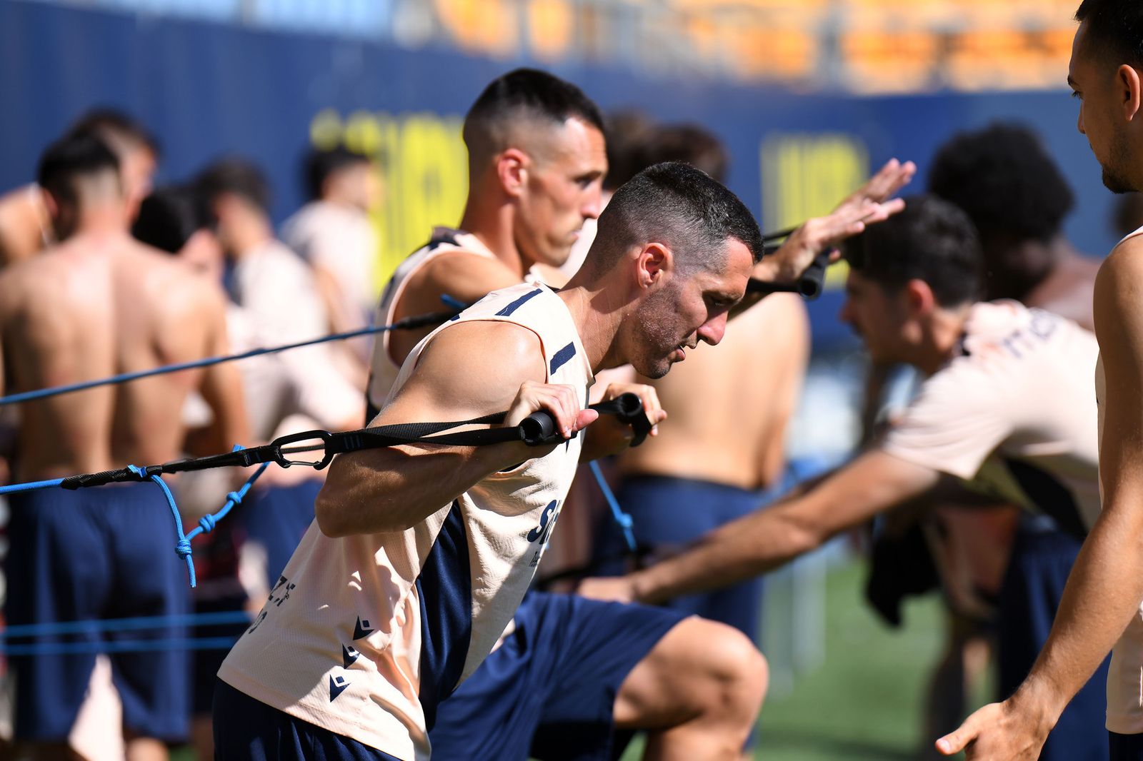 Un entrenamiento del Cádiz.