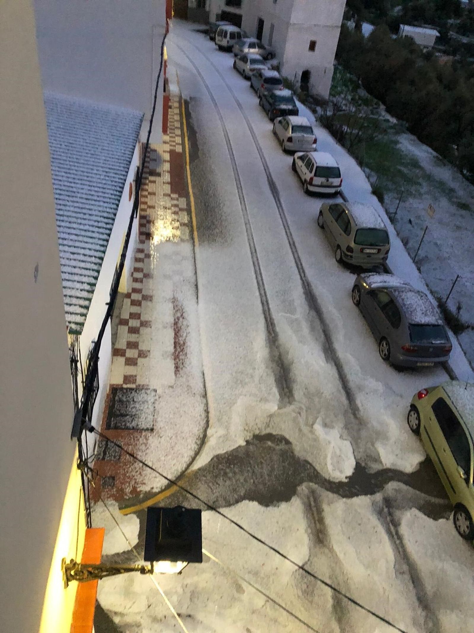 Granizada en Málaga, en fotos