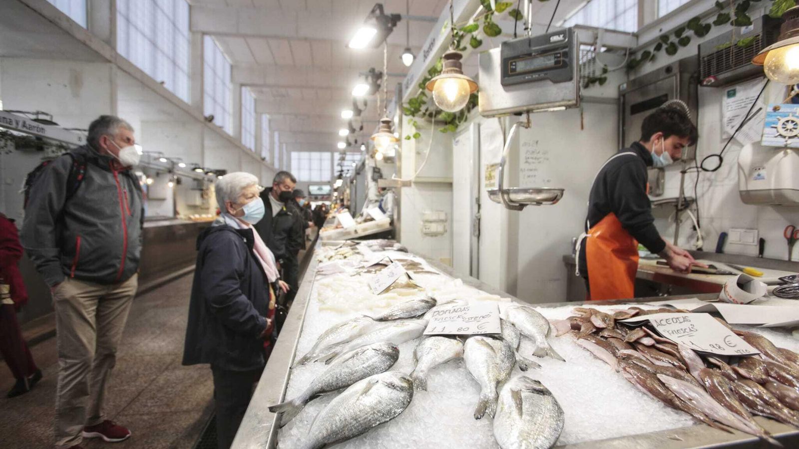 Otra pescadería  de la Plaza de Cádiz.