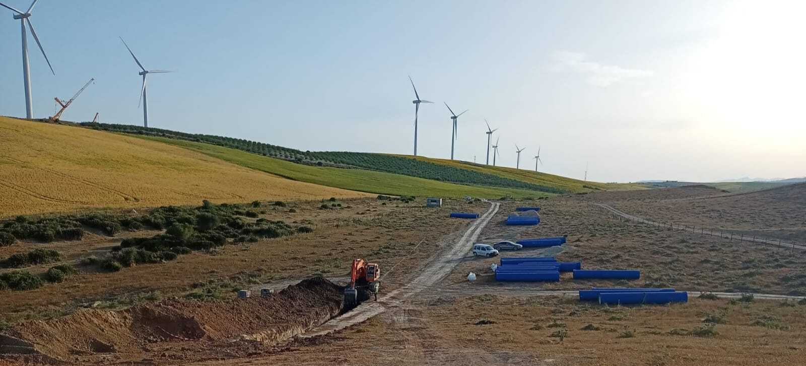 Obras en la Arteria II, en el término municipal de Paterna.