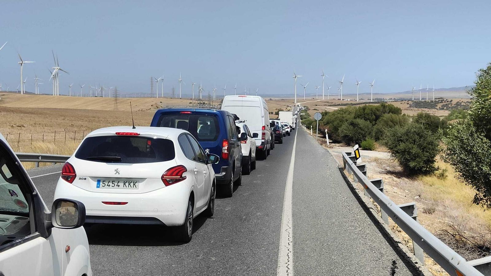 Colas en la N-340 provocadas por el accidente