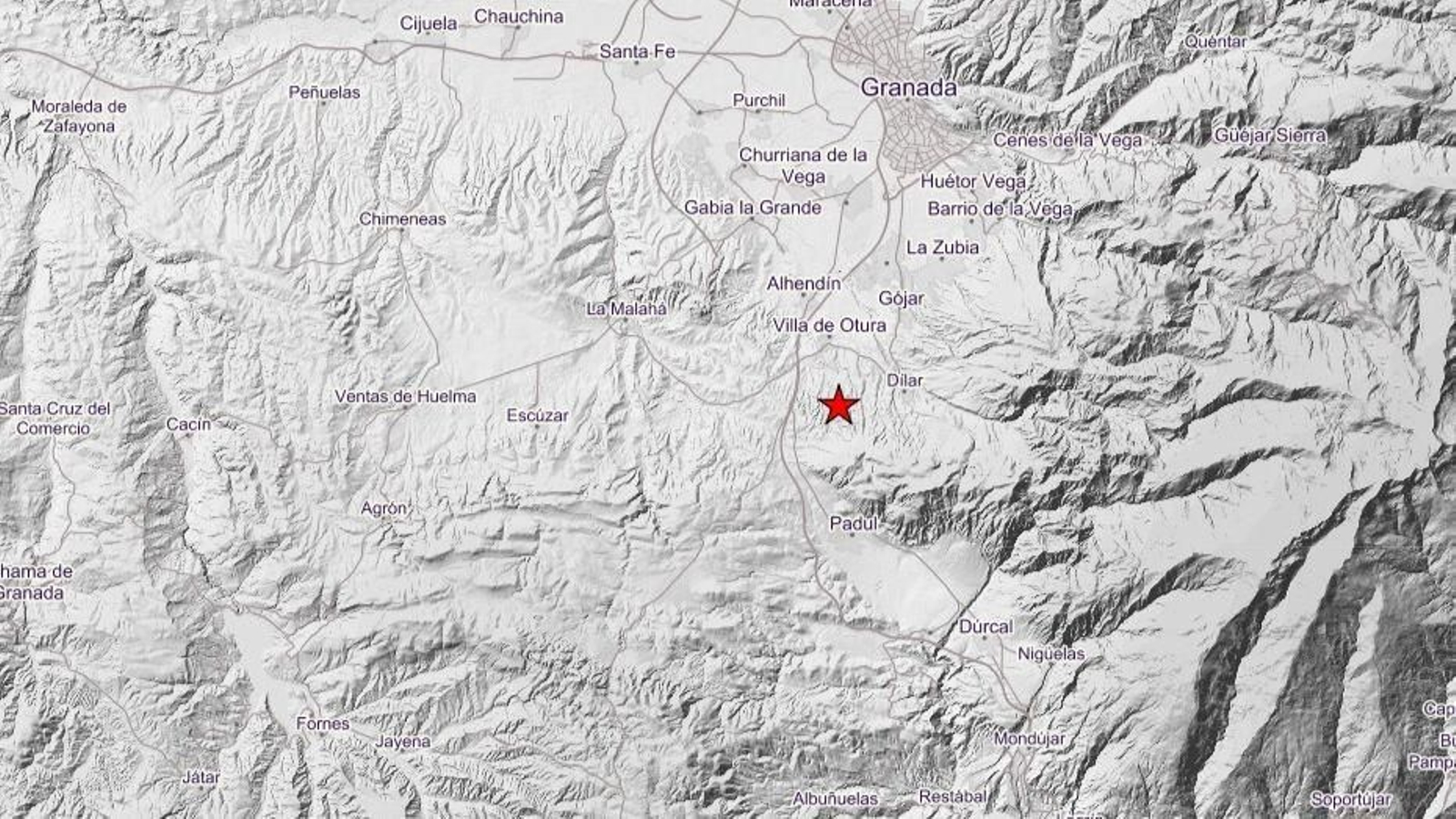 Registrado un terremoto en el área metropolitana de Granada