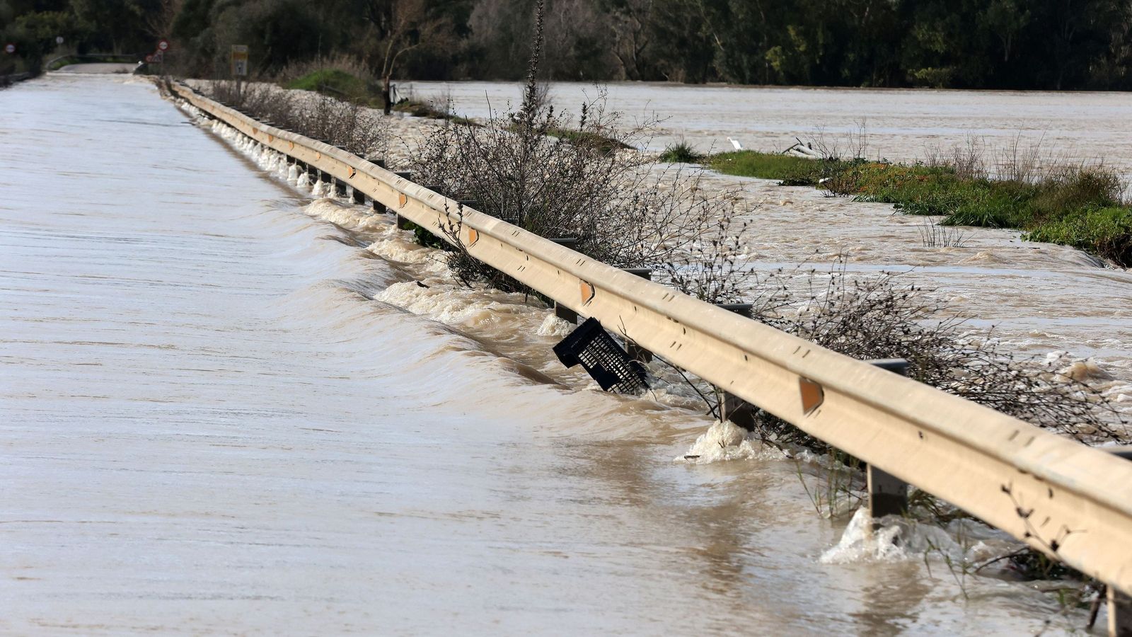 Así afronta la zona rural de Jerez la subida del río Guadalete