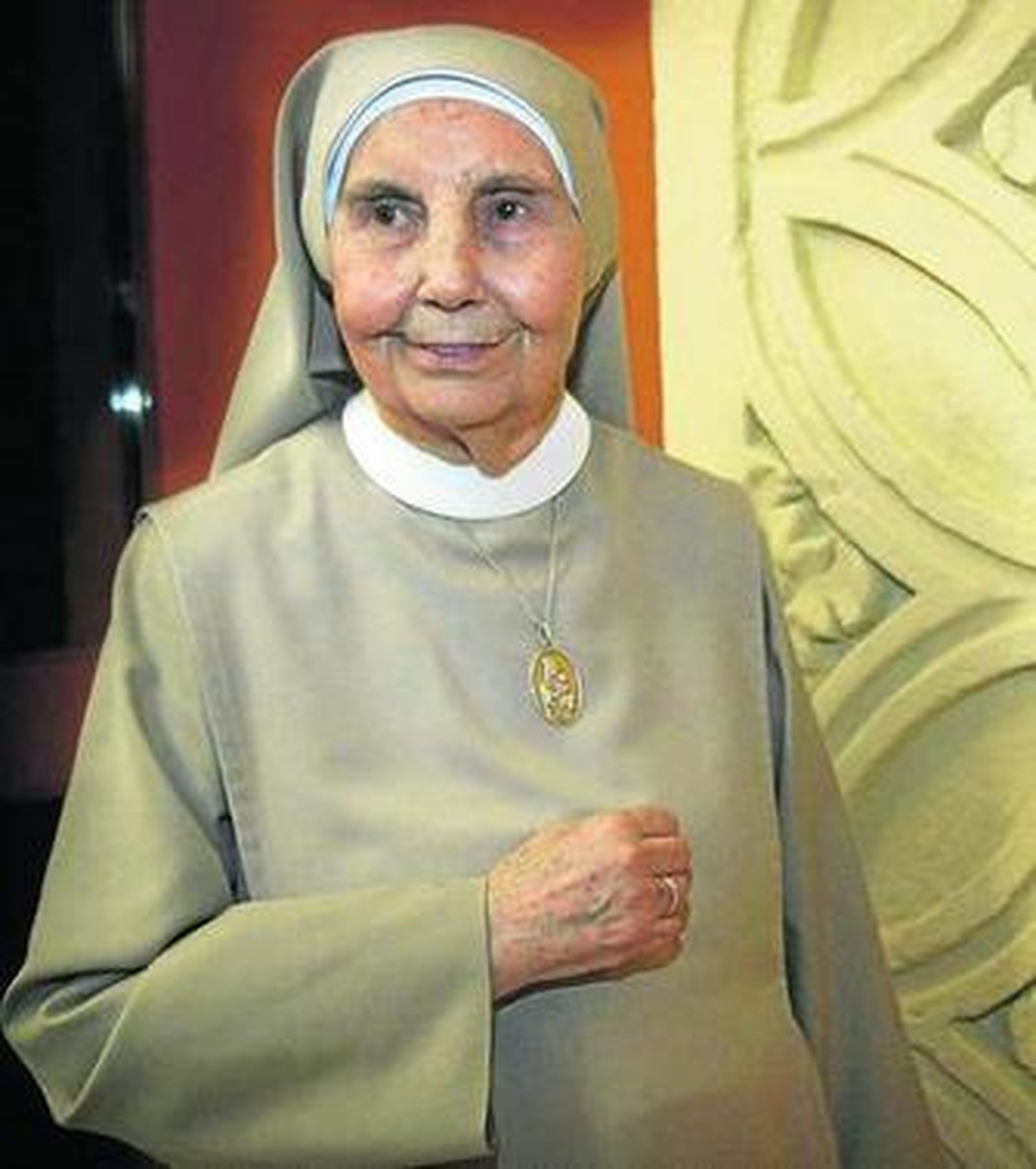 La madre María Jesús Valverde, en un acto en la Sala Compañía.