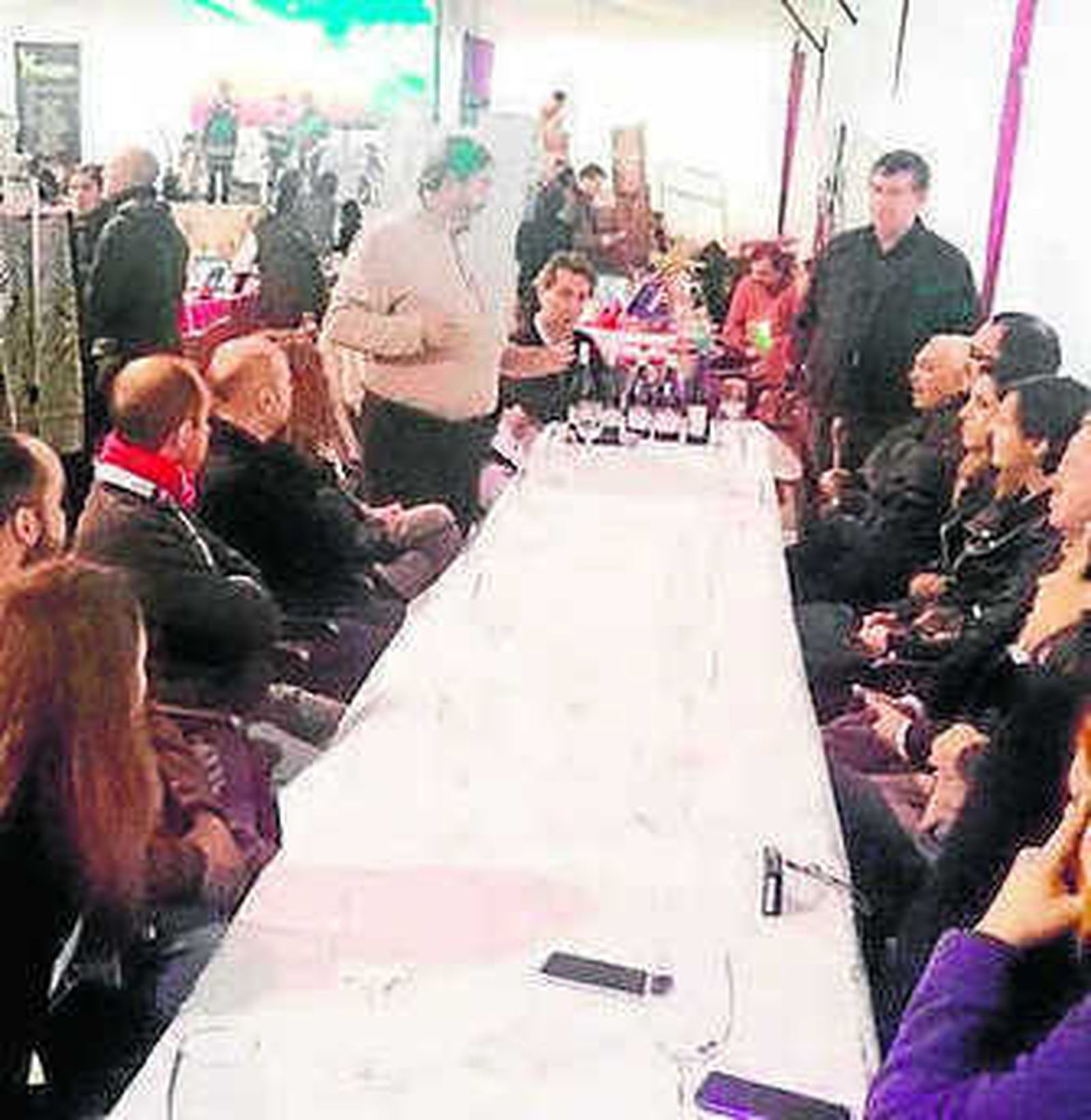 Hubo una cata de vinos.