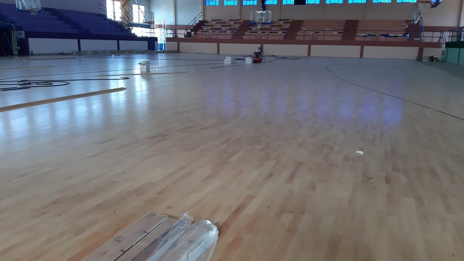 La nueva pista del pabellón de La Línea