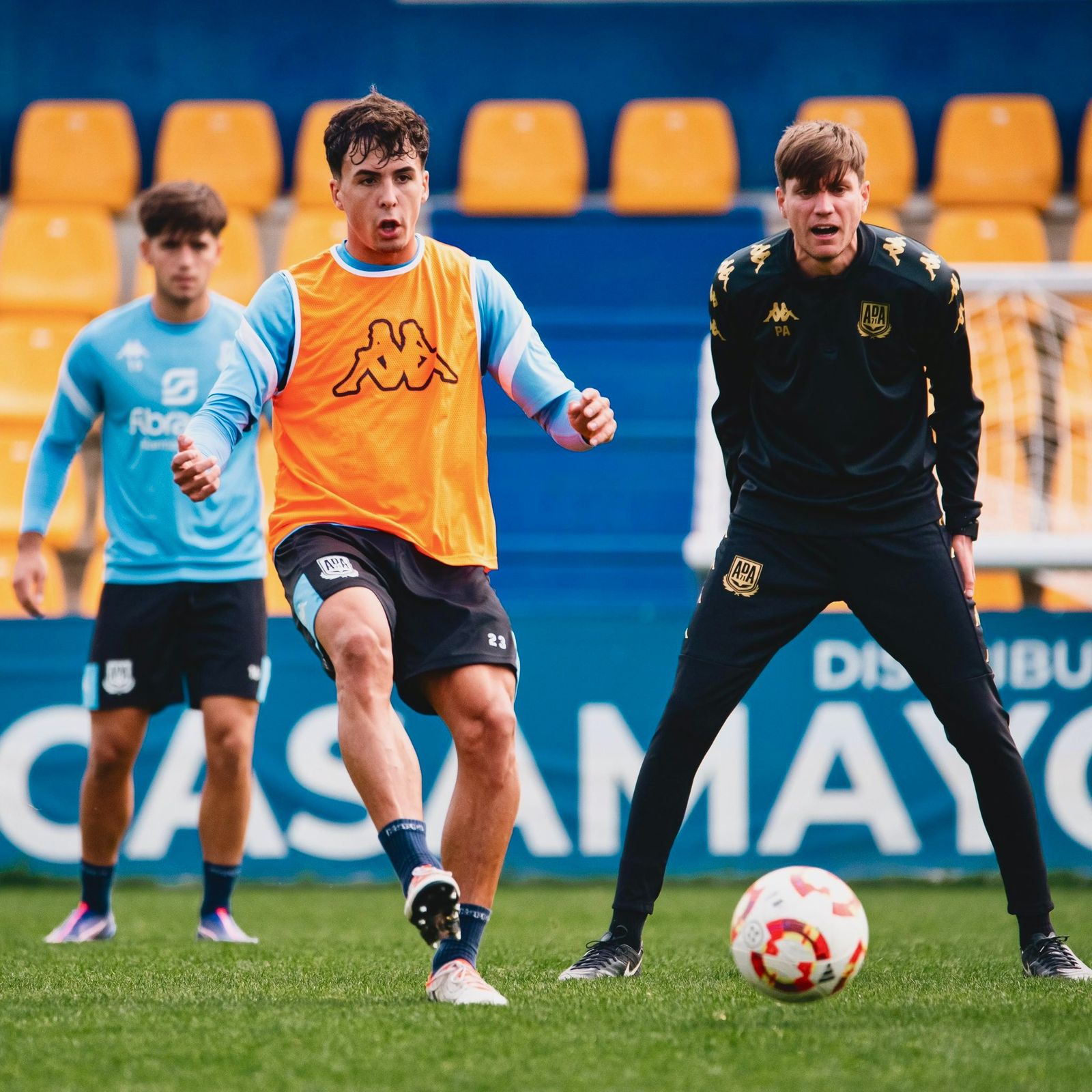 Entrenamiento del Alcorcón este sábado.