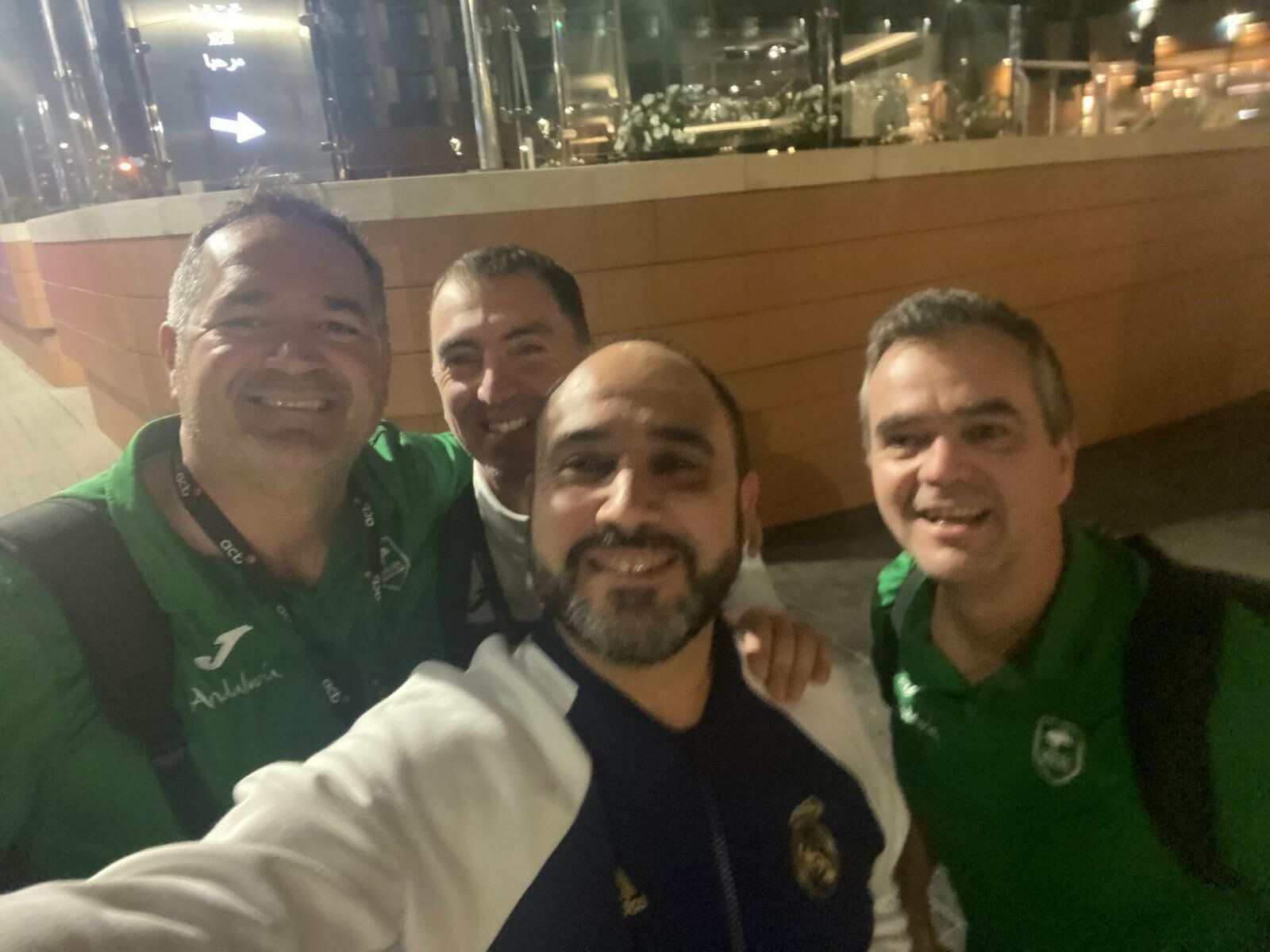 Chus Mateo, con Paco Aurioles, Mario Bárbara y Ángel Sánchez-Cañete