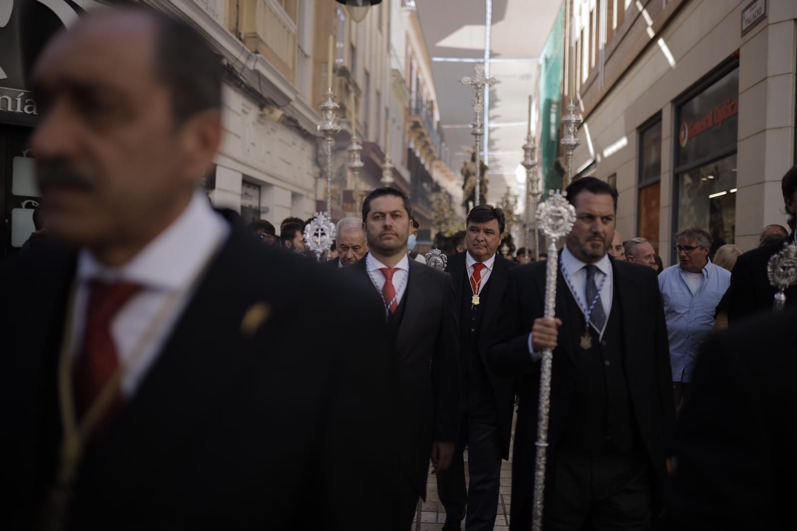 Imágenes de La Borriquita por el centro de Huelva en su salida extraordinaria