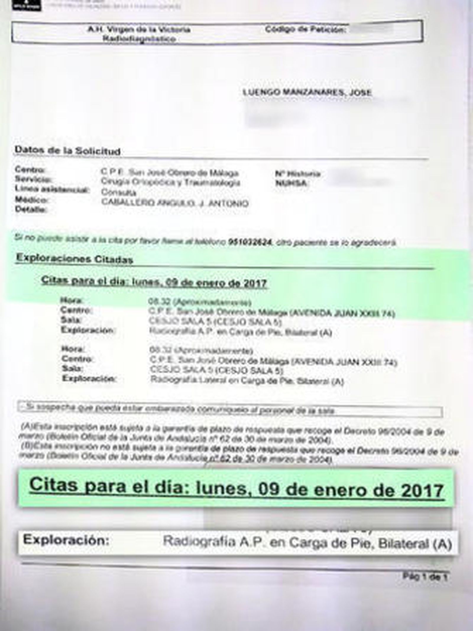 La cita que le dieron a José Luengo en Barbarela.