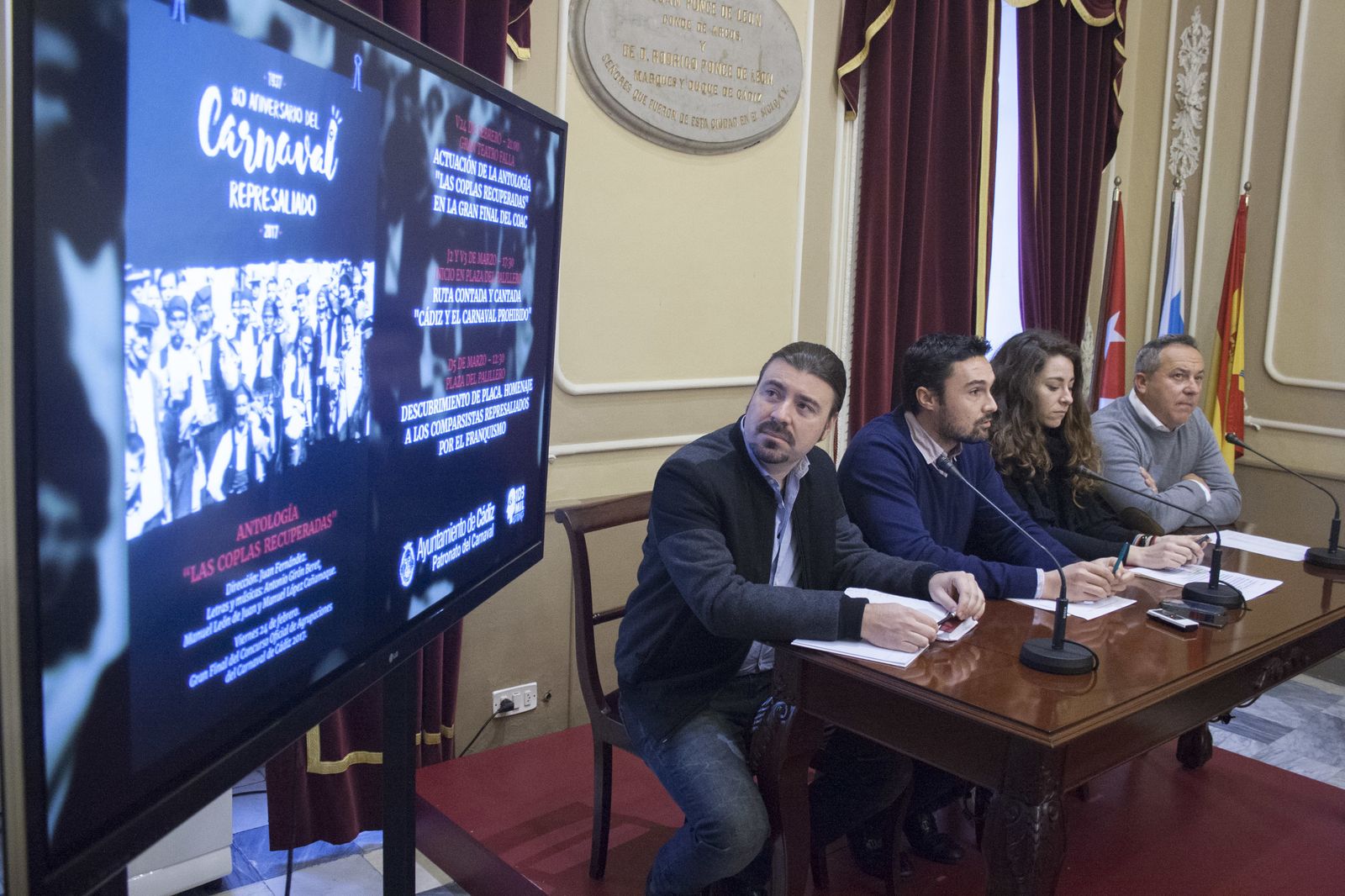 Una imagen de la presentación, esta mañana..