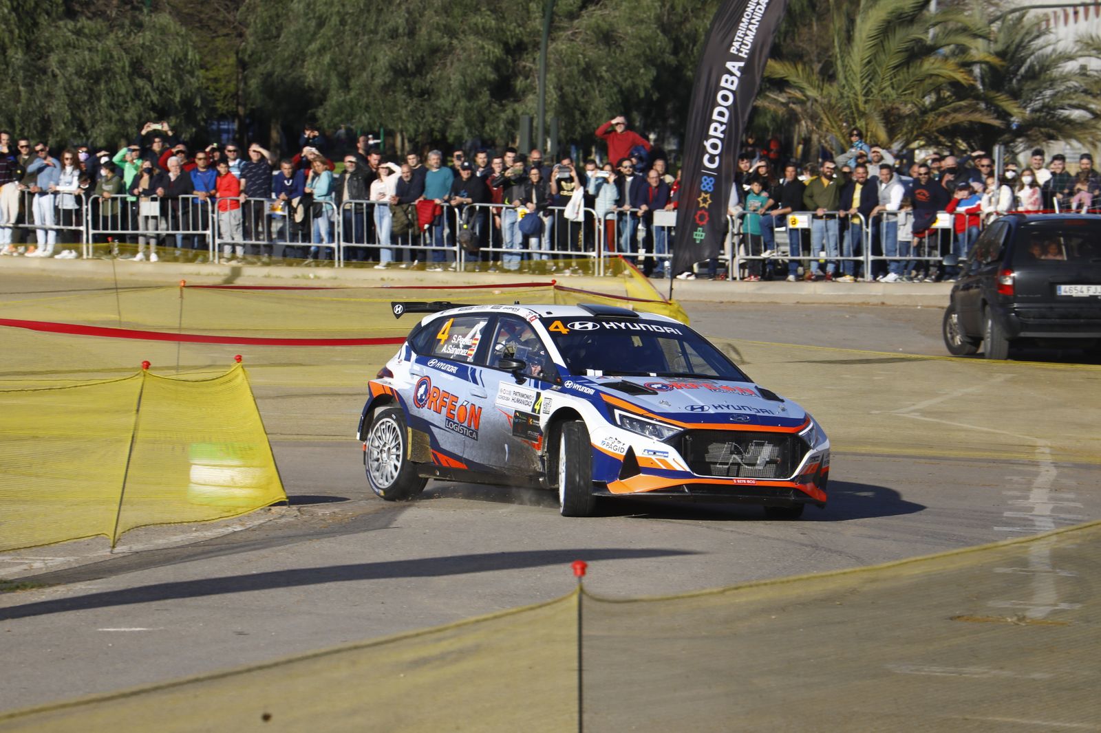 La primera pasada al tramo urbano de Córdoba en el Rallye Sierra Morena, en imágenes