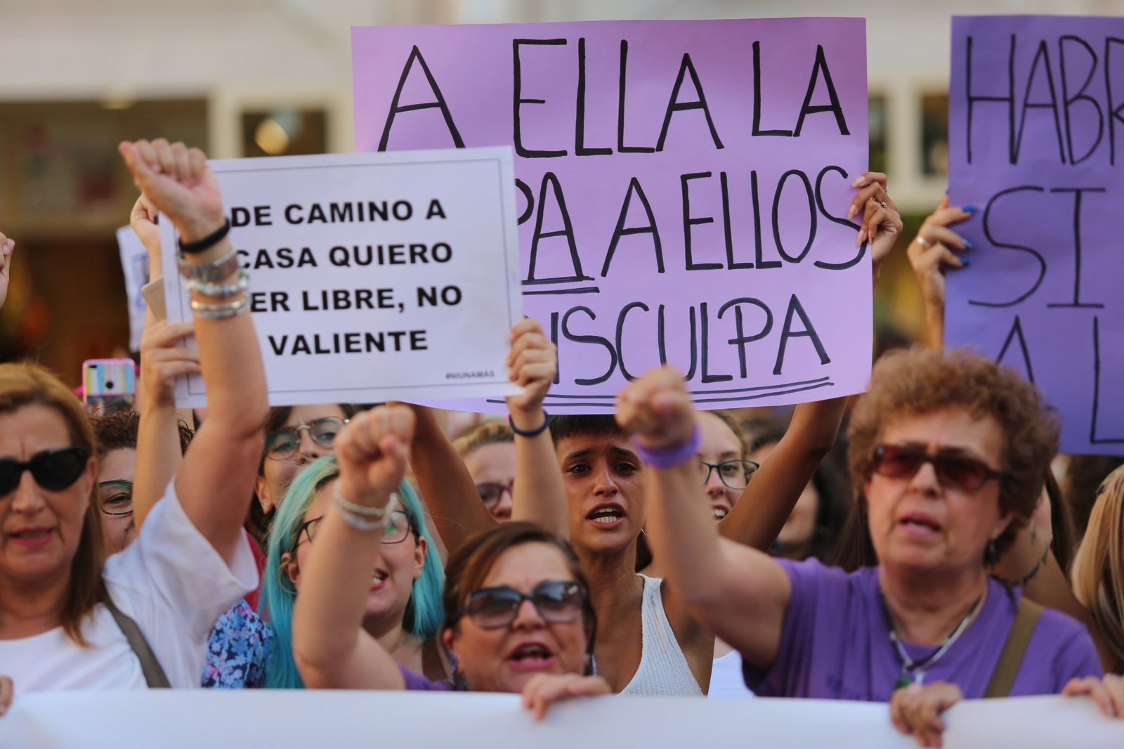 Una de las protestas contra la libertad condicional de La Manada