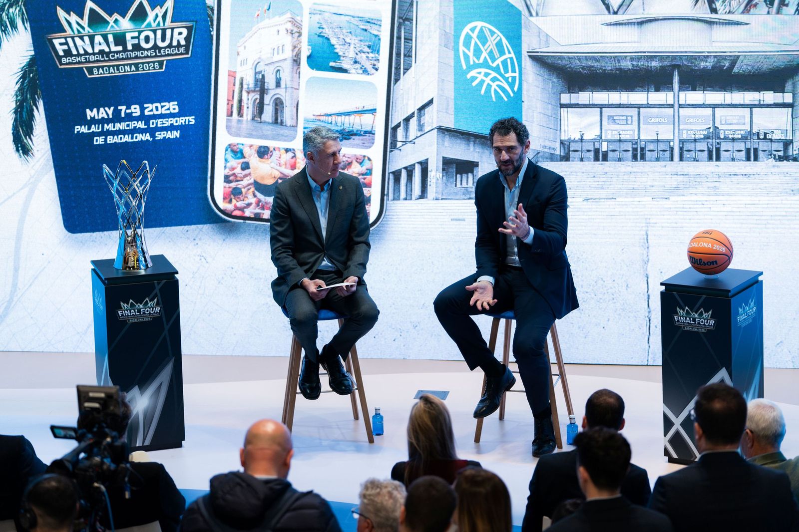 Xavier García-Albiol y Jorge Garbajosa, en Fitur.