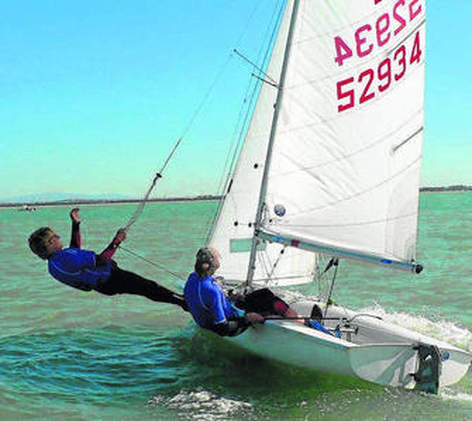 Luis y Javier Gonzalo, durante un momento de la prueba de ayer.