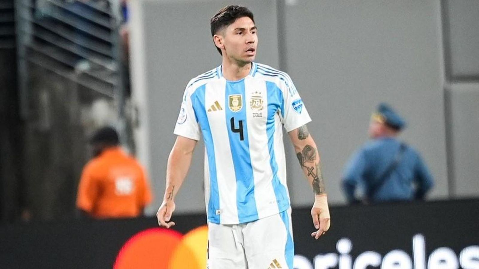 Montiel durante el Chile-Argentina