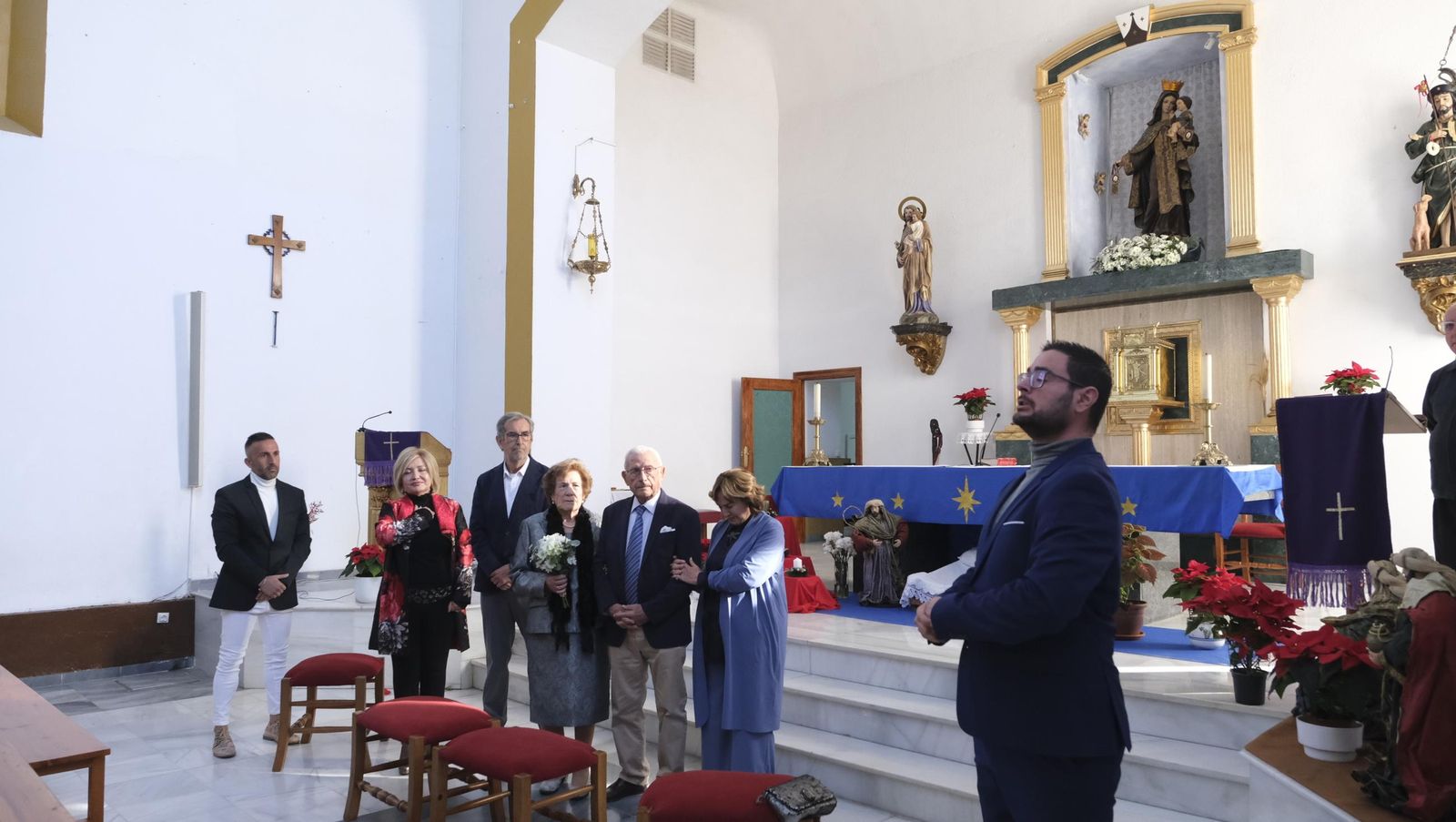 Brindis por 75 años de amor de Carmen y Roque, en imágenes