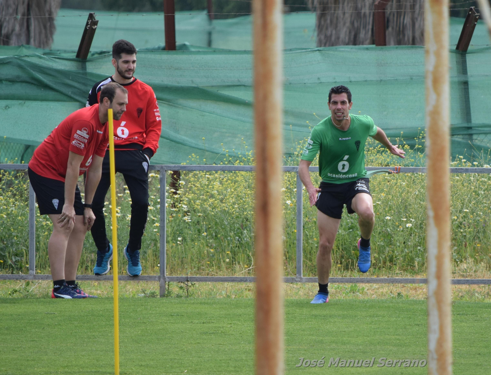 Caballero se ejercita junto a Javi Poveda en la Ciudad Deportiva.