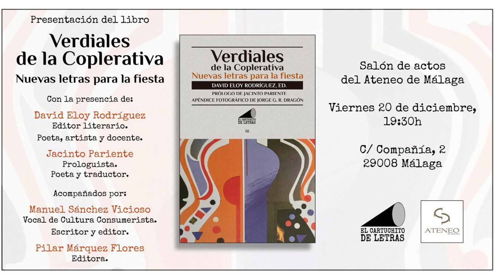 El Ateneo de Málaga arropa una presentación muy especial.