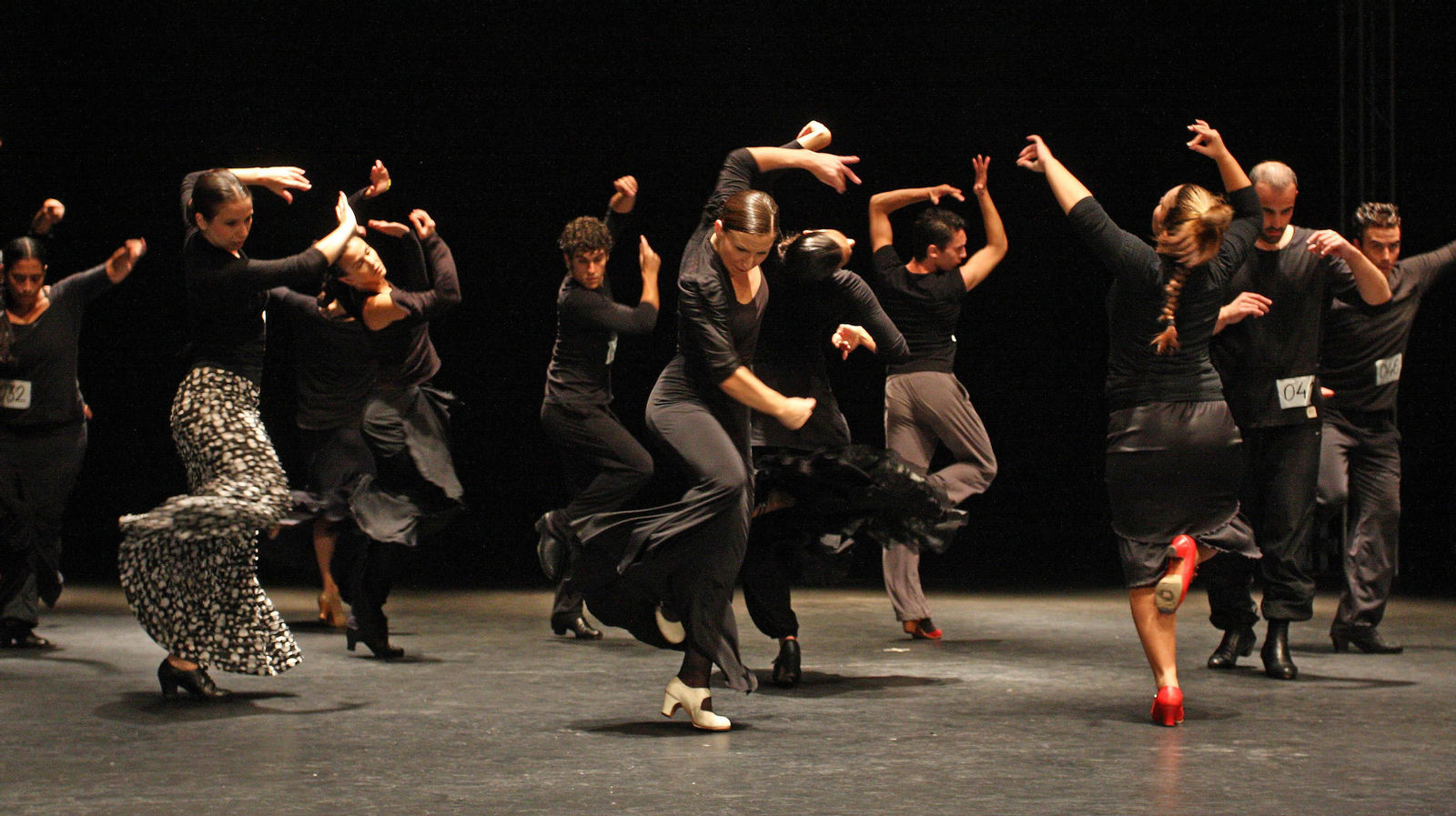 Un grupo de bailaores durante una audición.