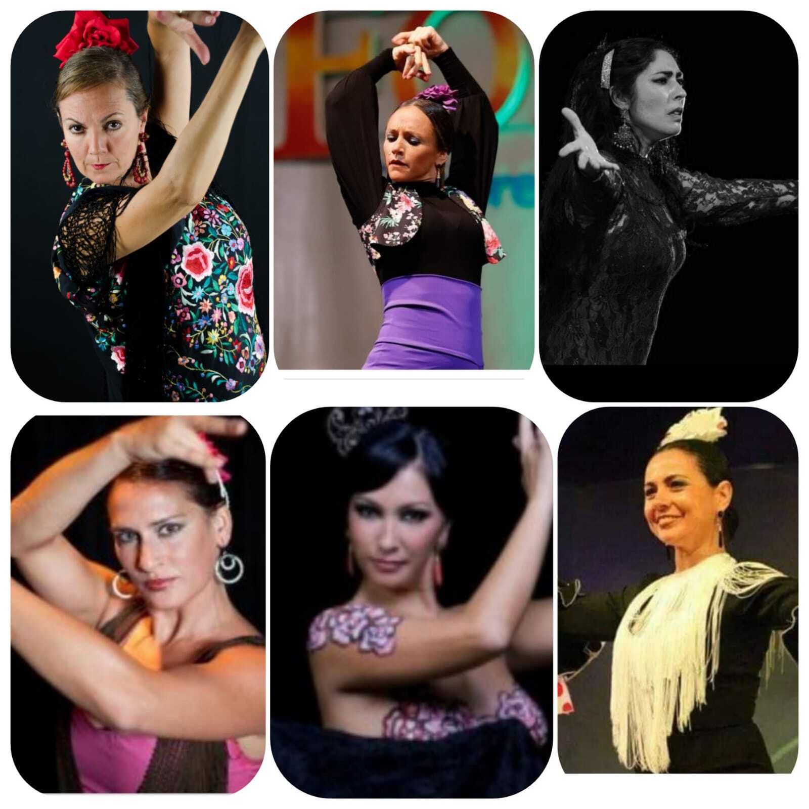 Lydia Diánez, Estefanía Díaz, Oliva Cordero, Ana González, Lydia Cabello y Carmen Guerrero.