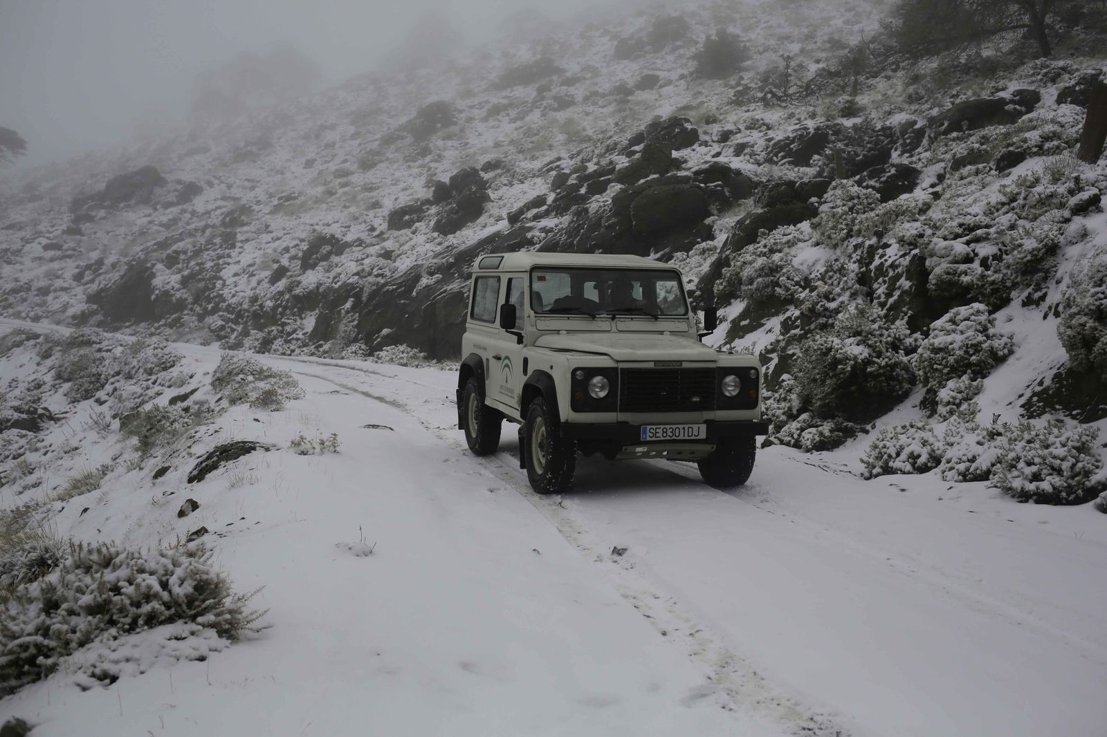 Manto blanco sobre la Sierra de las Nieves
