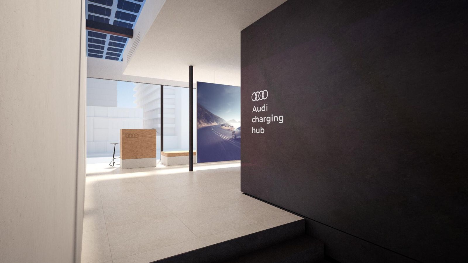 El proyecto de Audi contempla la creación de salas de espera en las que los cliente puedas disfrutar de la experiencia confortablemente.