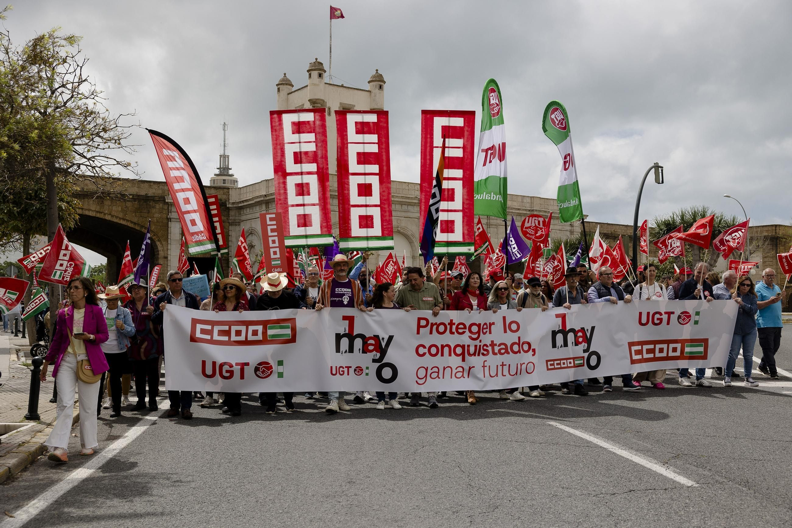 Imágenes de la manifestación del 1 de Mayo en Cádiz