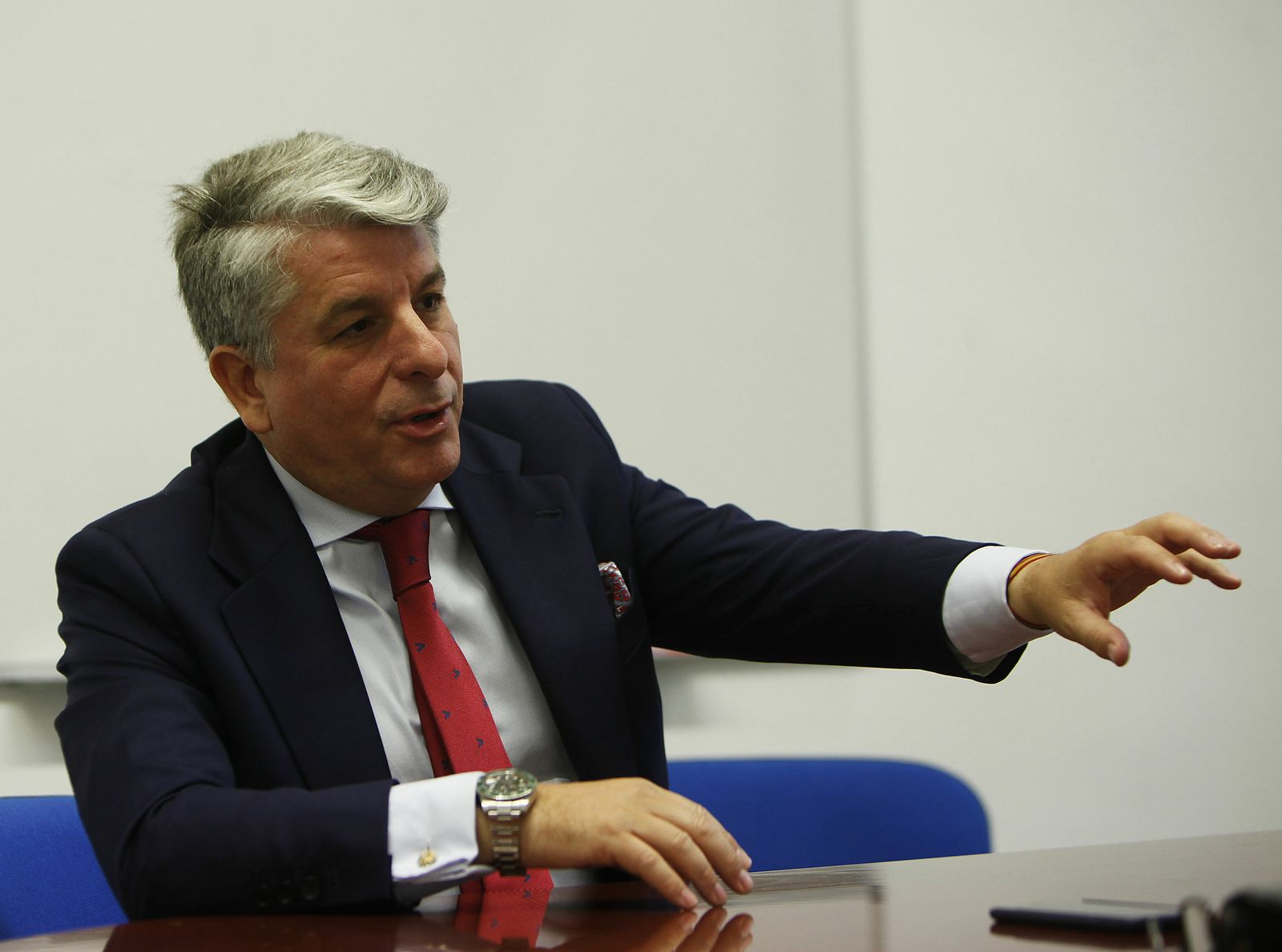 Juan Pedro Moreno, presidente de Accenture, durante la entrevista.