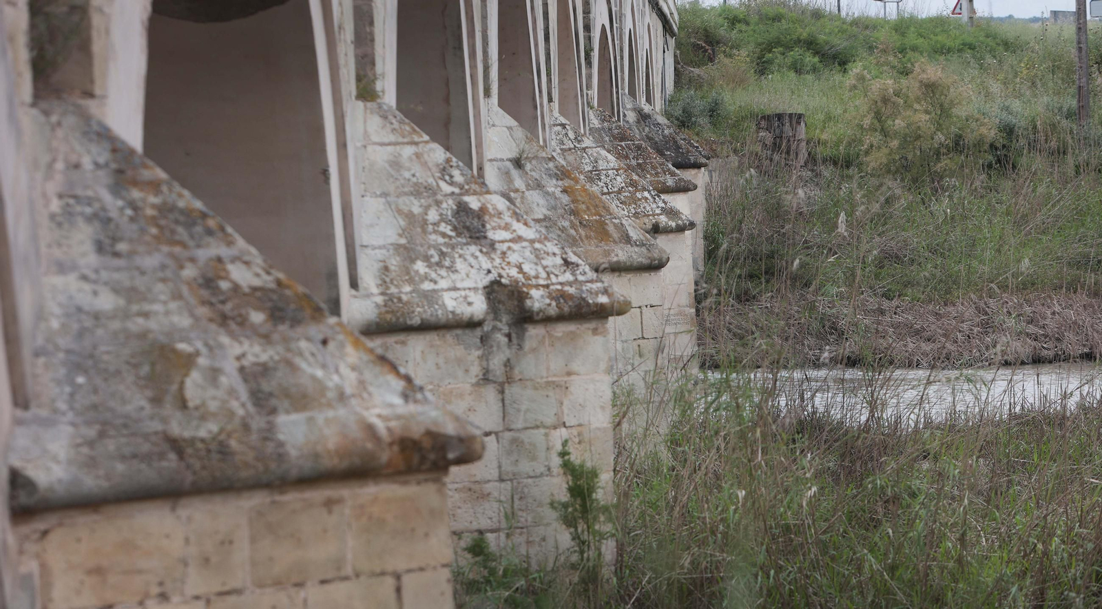 La estructura tiene la particularidad de tener tajamares a ambos lados. La estructura tiene la particularidad de tener tajamares a ambos lados.